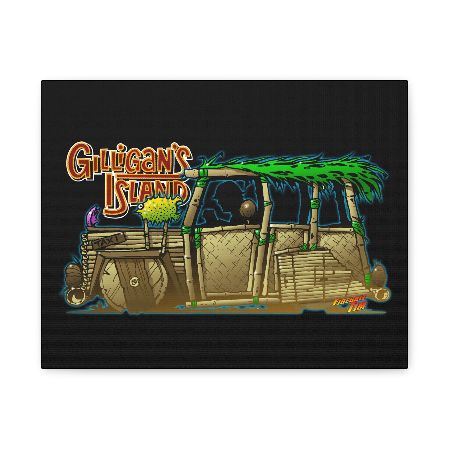 GILLIGAN'S ISLAND TV Show Tiki Car Canvas Art Wall Print - 11x14
