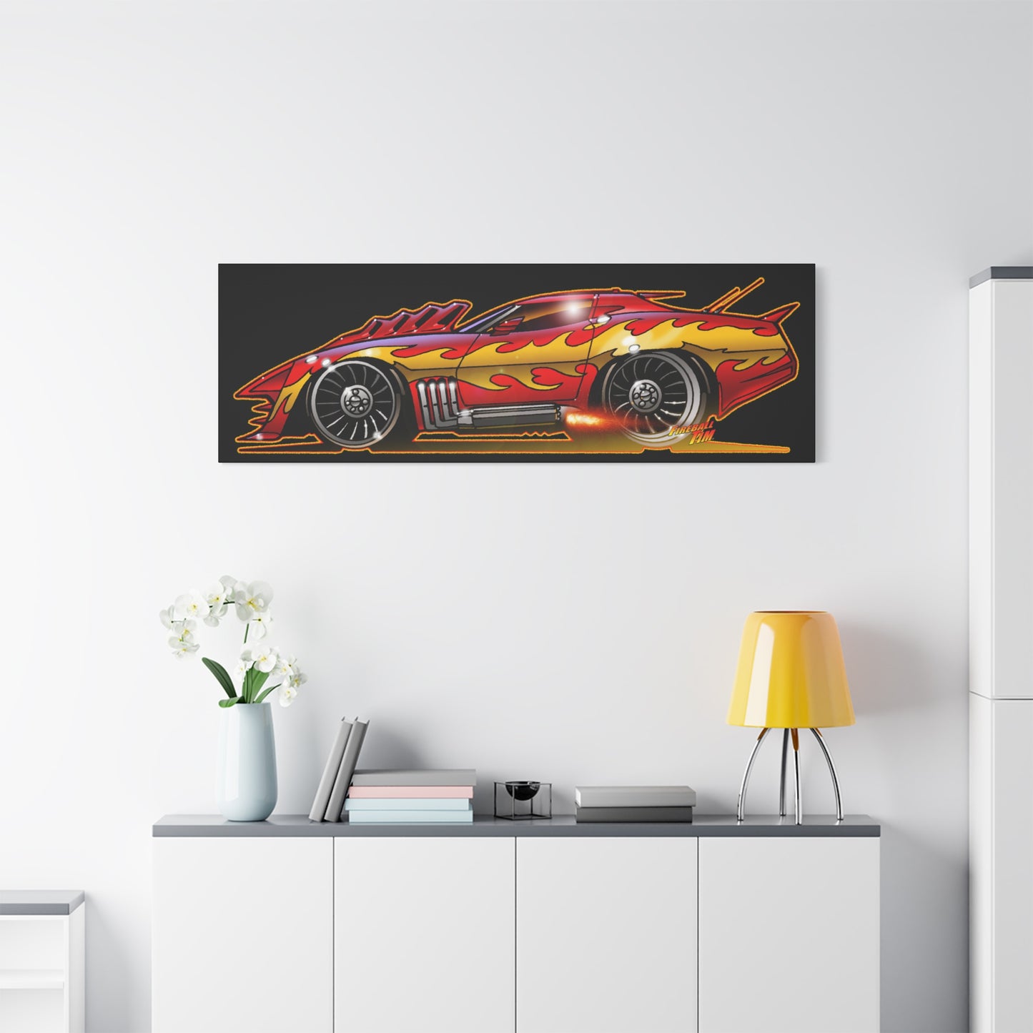 CORVETTE SUMMER Movie Car Fireball Art Canvas Print