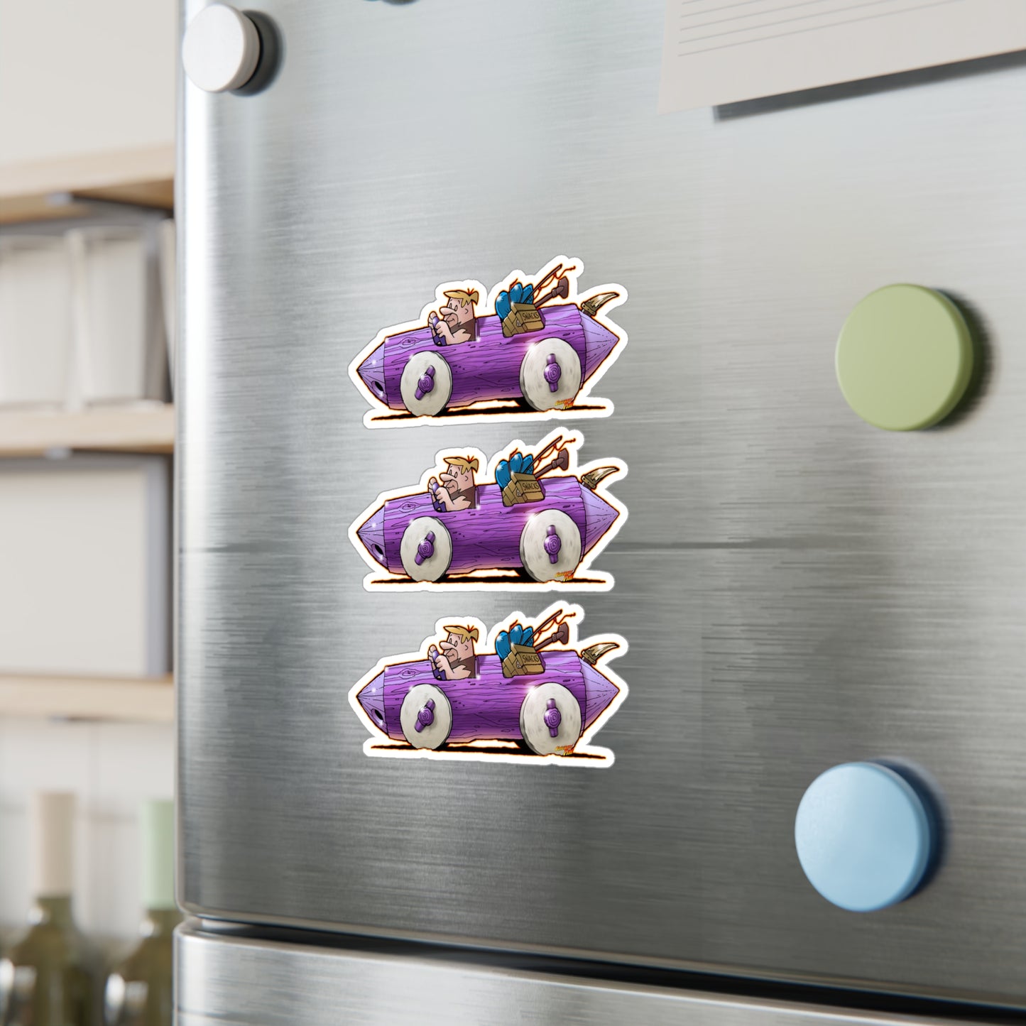 FLINSTONES BARNEY RUBBLE Gone Fishing Fireball Collectible Decal Sticker Set