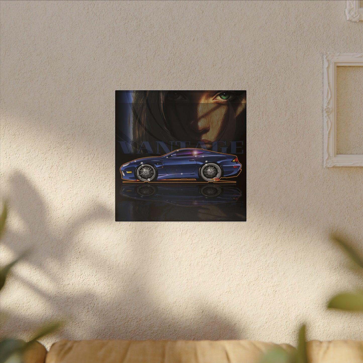 ASTON MARTIN VANTAGE 2001 Fireball Art Canvas Print