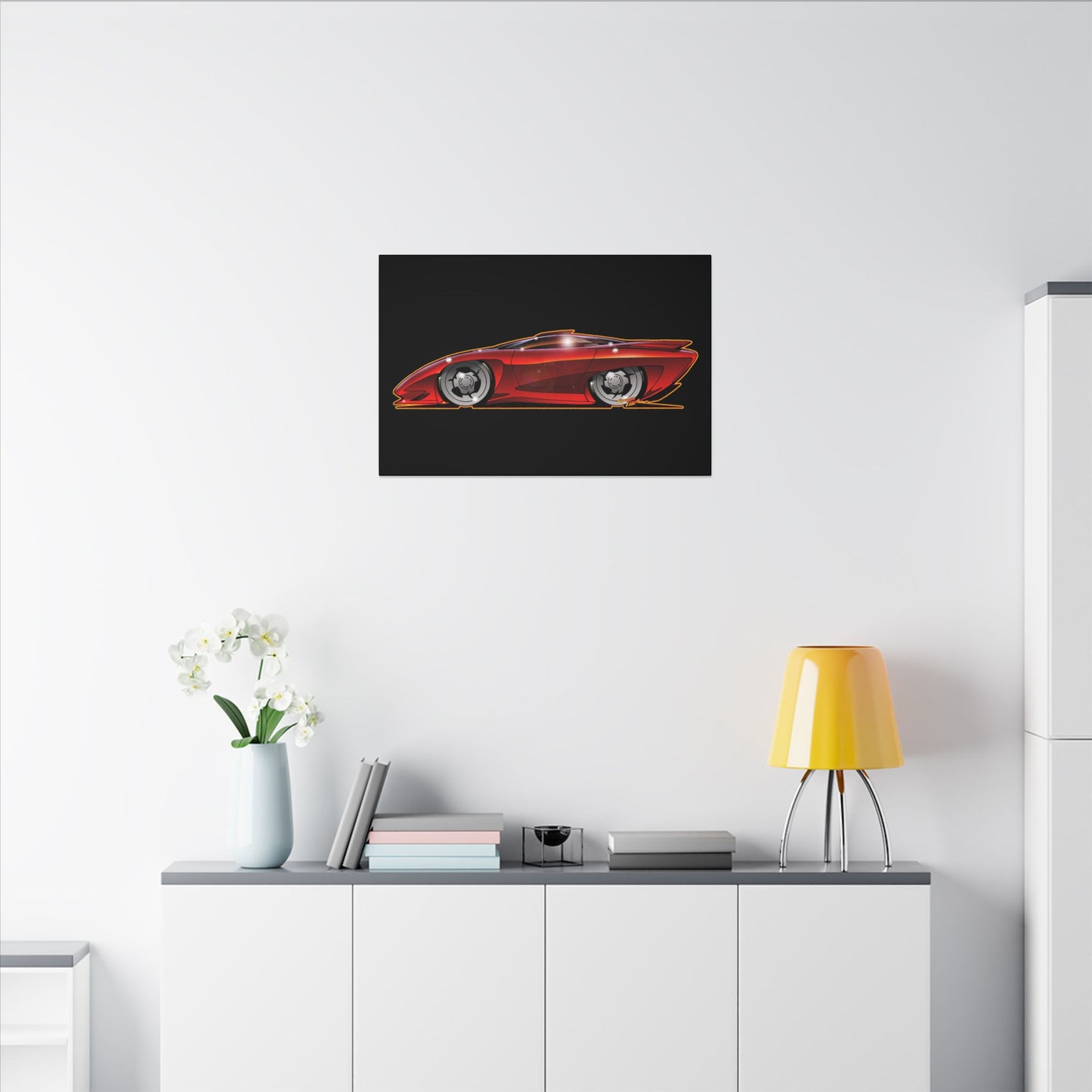PONTIAC BANSHEE Concept Car Collectible Fireball Art Canvas Print