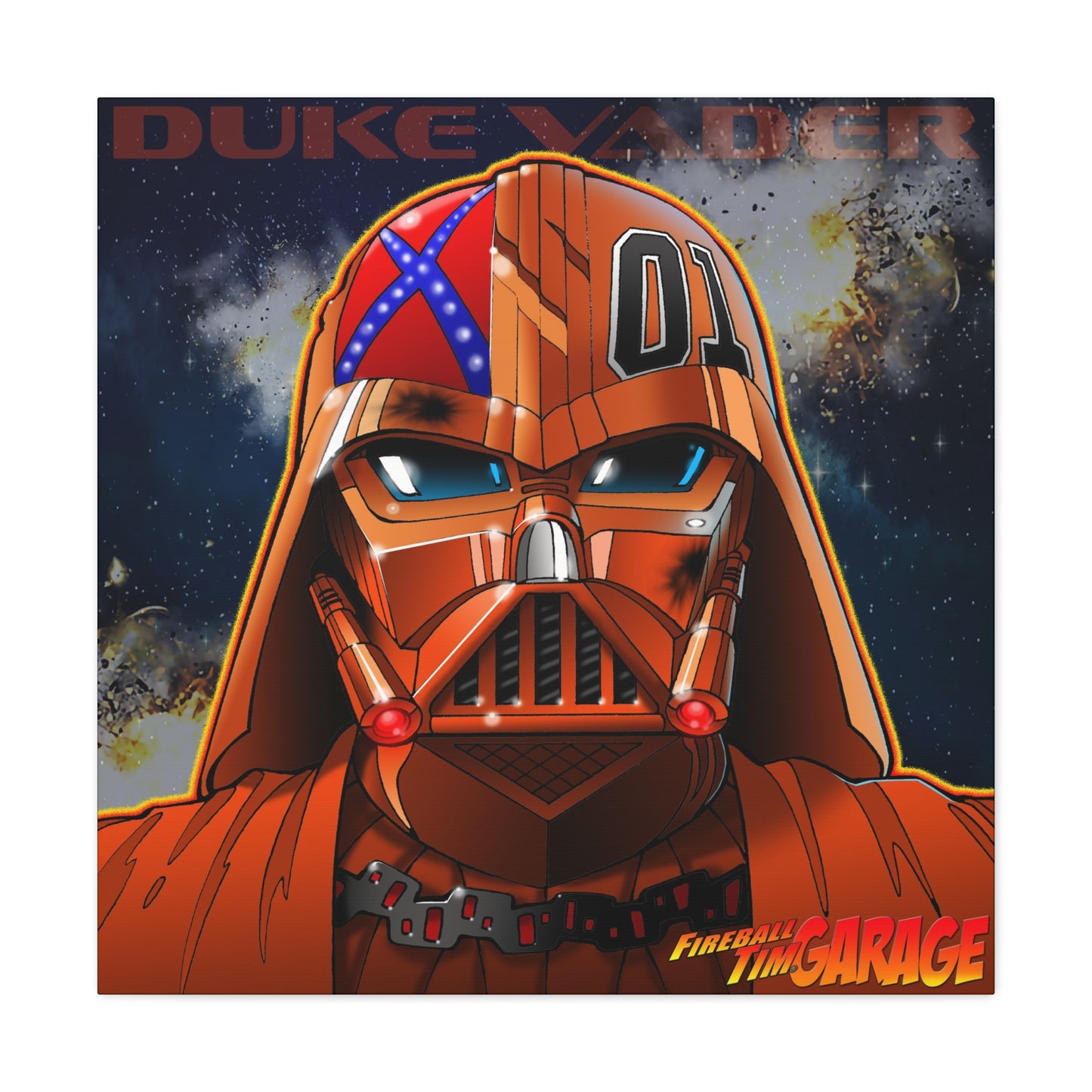 DUKE VADER Darth Vader Dukes of Hazzard Mashup Concept Art MASTERPRINT 3 Sizes