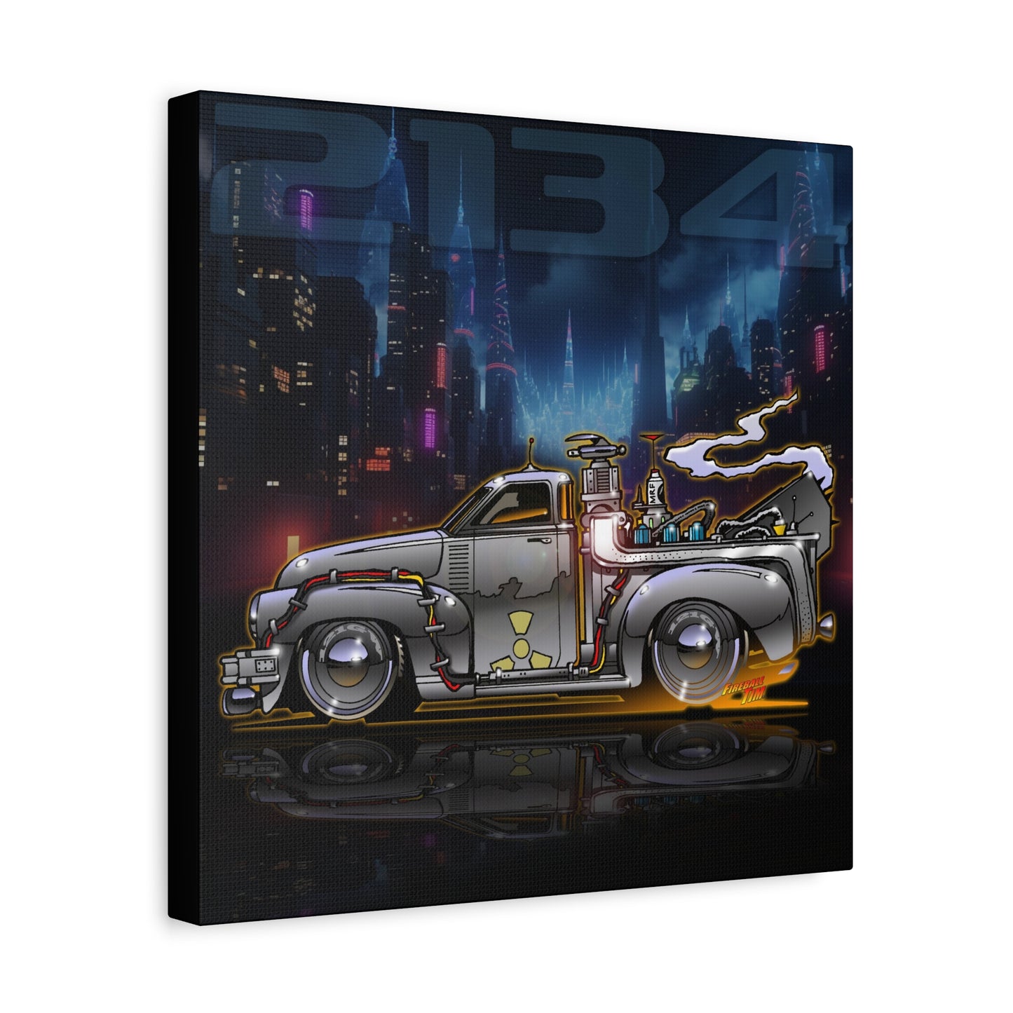 BACK THE THE FUTURE Chevy 3100 Pickup Time Machine Canvas Art Wall Print - 2 Sizes