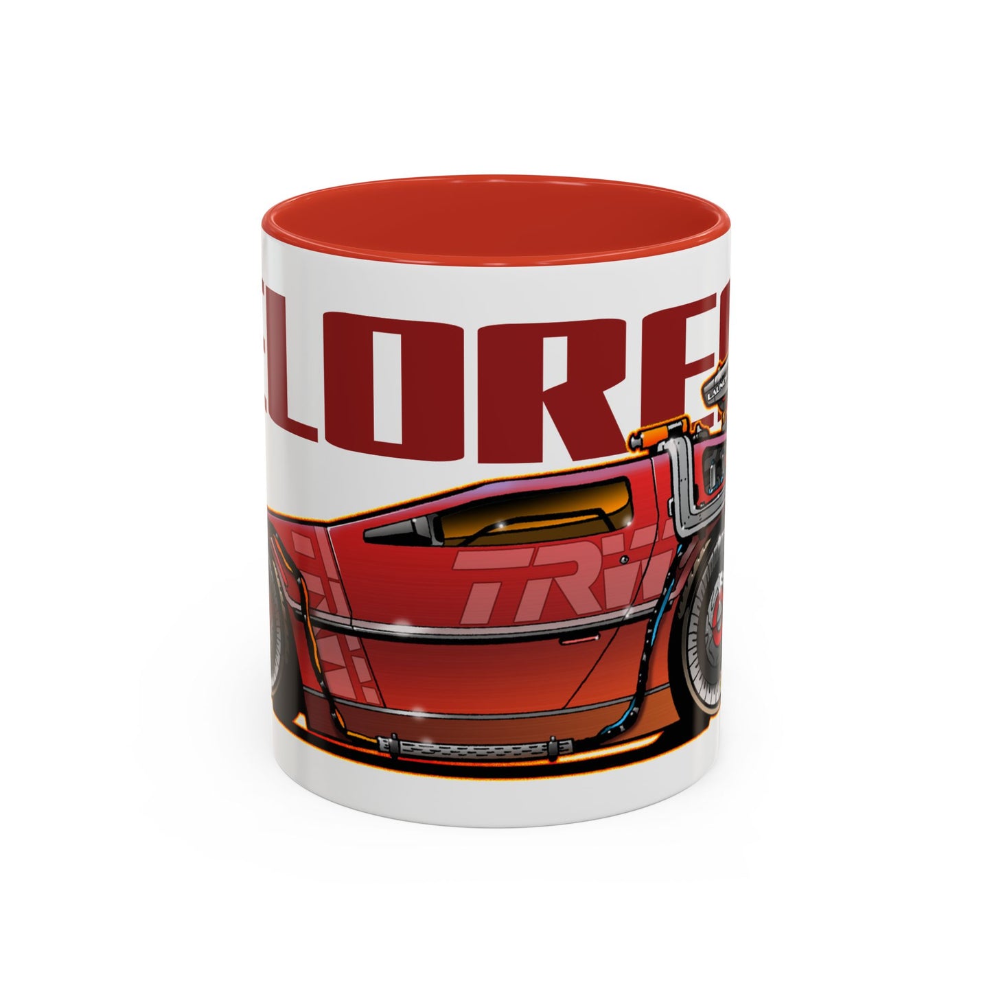 BACK TO THE FUTURE DELOREAN Red Steel Time Machine Collectible Coffee Art Mug 2 Sizes