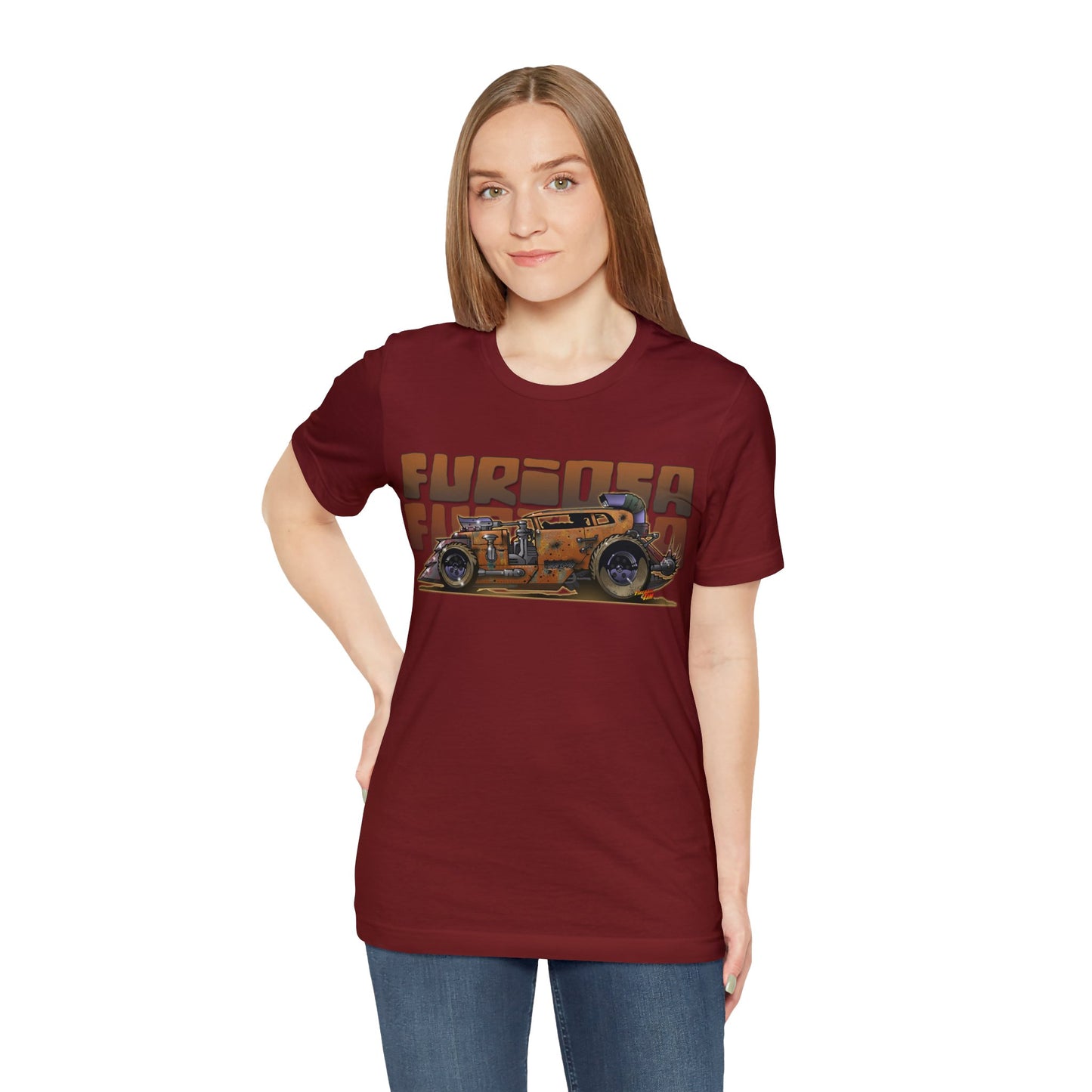 FURIOSA Mad Max Movie Car Hot Rod Jersey Short Sleeve Tee