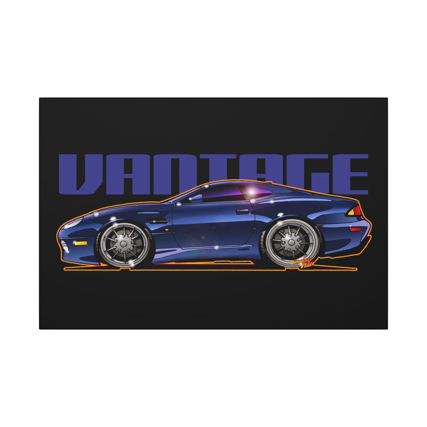 ASTON MARTIN VANTAGE 2001 Fireball Art Canvas Print