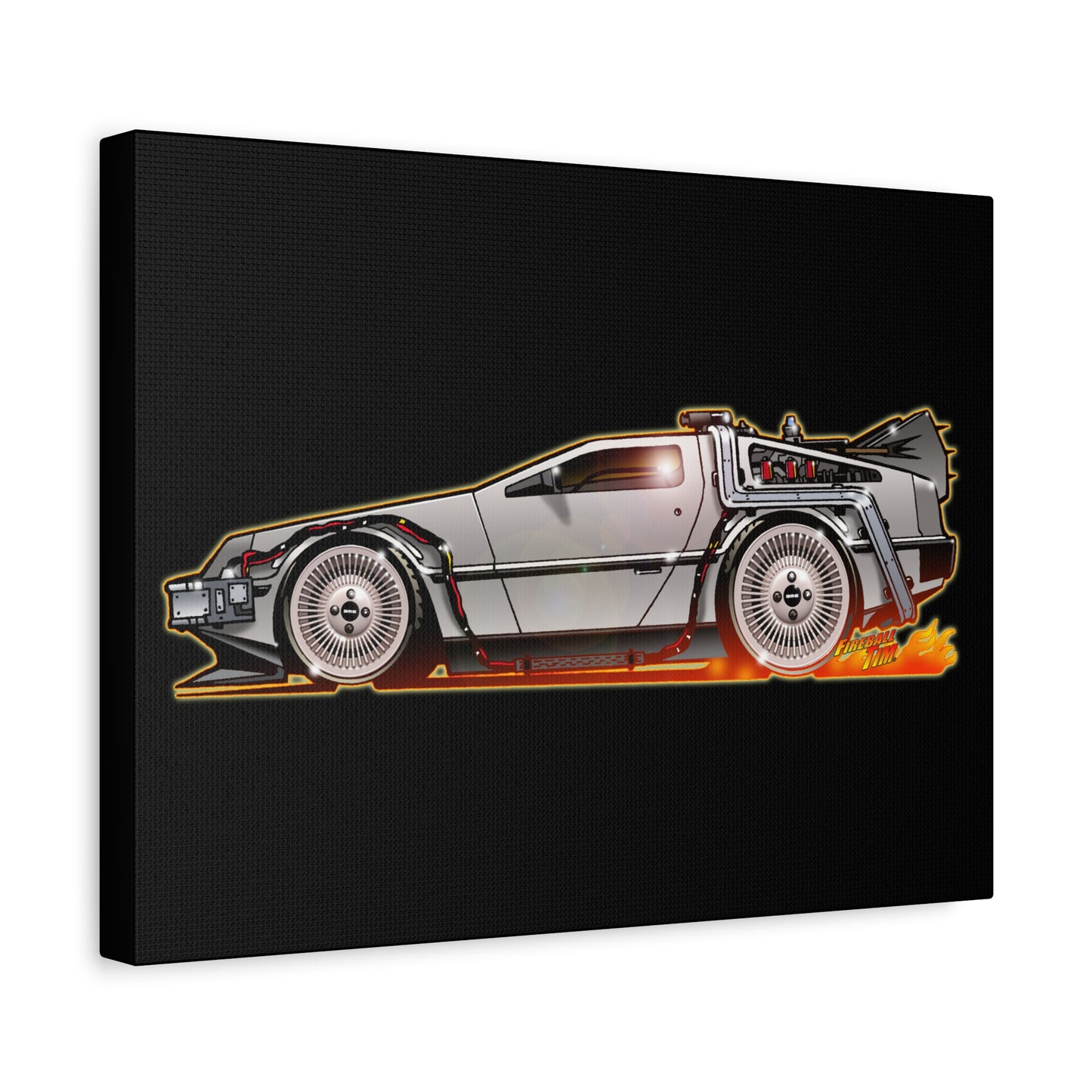 BACK to the FUTURE Delorean Time Machine Canvas Art Wall Print