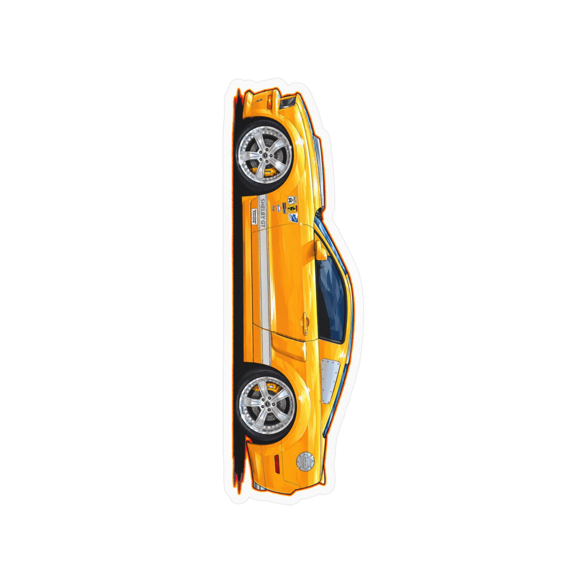 FORD MUSTANG SHELBY GT-C 2008 Collectible Fireball Art Stickers in 4 Sizes