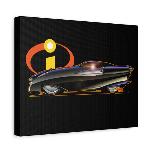 PIXAR INCREDIBLES Incredicar Canvas Art Wall Print - 11x14