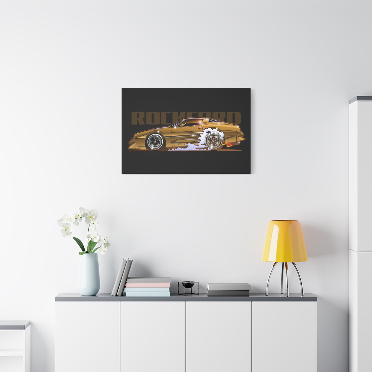 ROCKFORD FILES Pontiac Firebird Fireball Art Canvas Wall Print