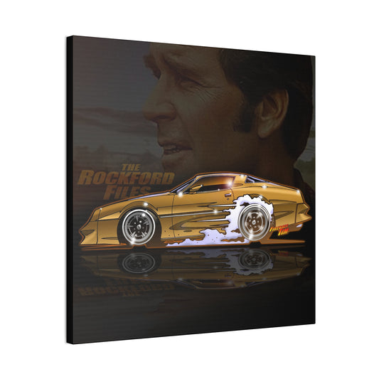ROCKFORD FILES Pontiac Firebird Fireball Art Canvas Wall Print - 3 Sizes