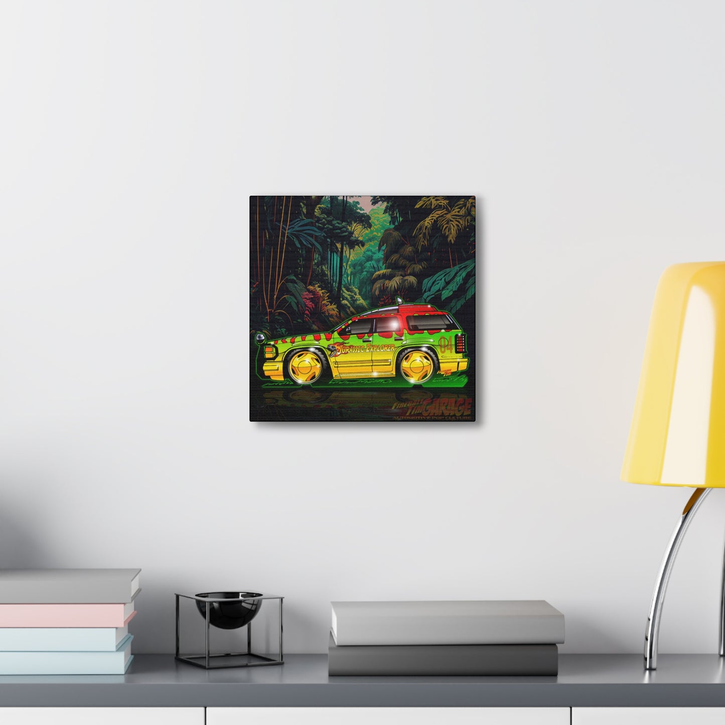 JURASSIC PARK Ford Explorer Concept Art Canvas MASTERPRINT 3 Sizes