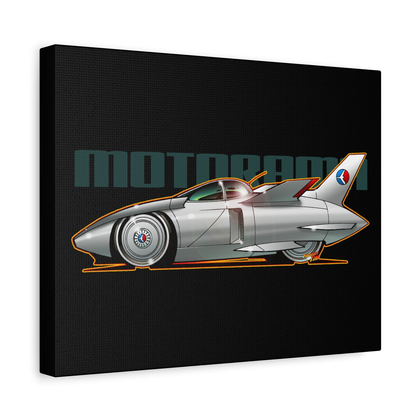 MOTORAMA FIREBIRD 1 Concept Car Fireball Art Canvas Print - 11x14
