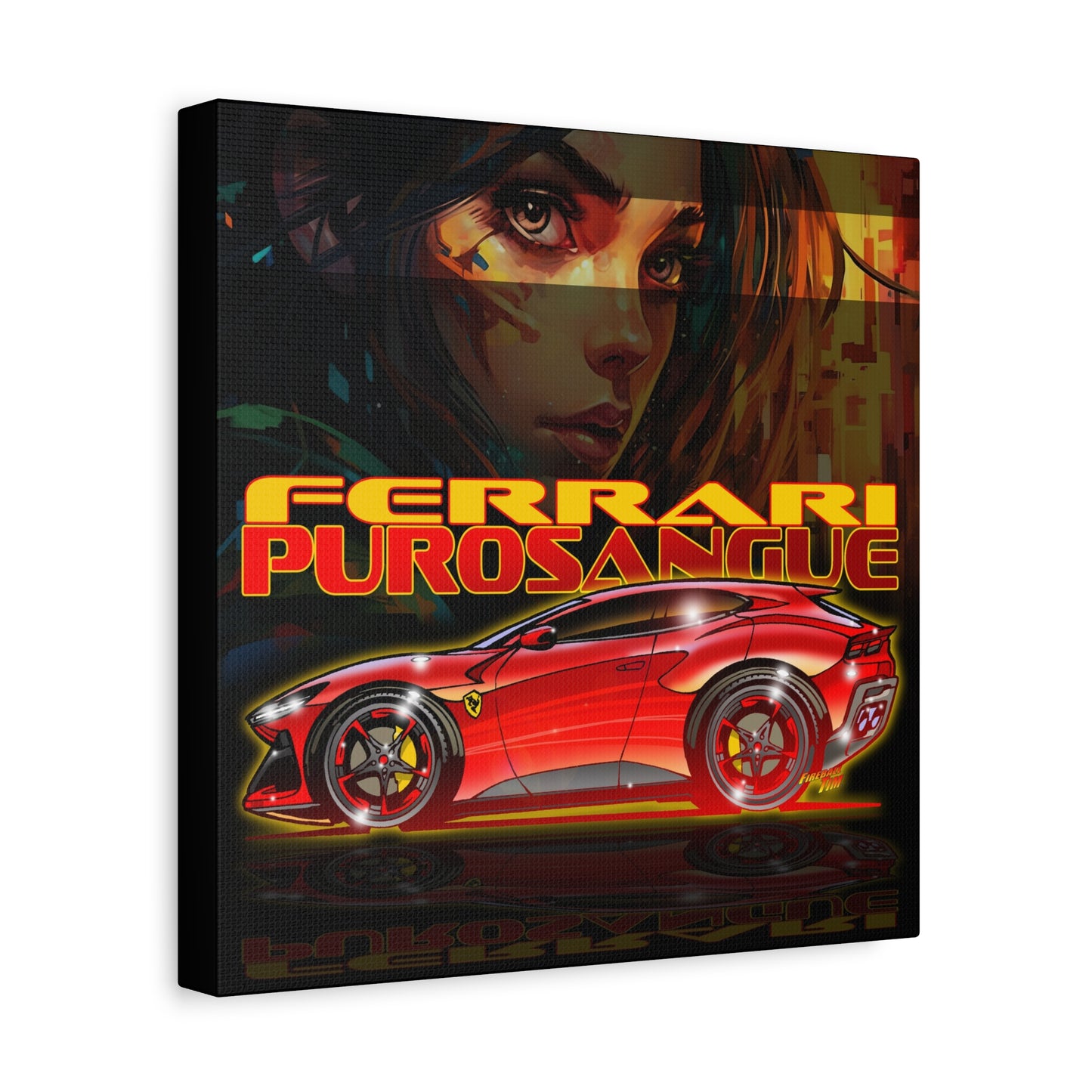 FERRARI PUROSANGUE SUV Canvas Art Wall Print - 12x12