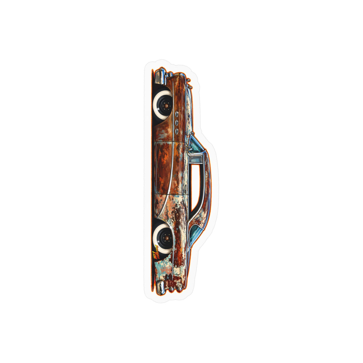 BUICK 1954 KUSTOM SPECIAL Collectible Fireball Art Stickers in 4 Sizes