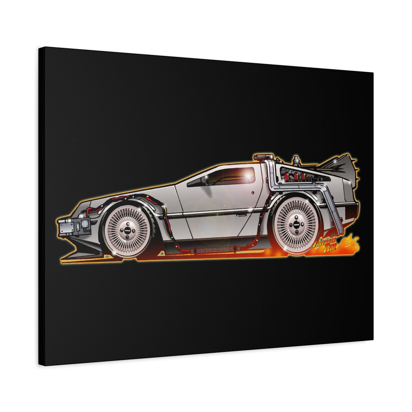 BACK to the FUTURE Delorean Time Machine Canvas Art Wall Print