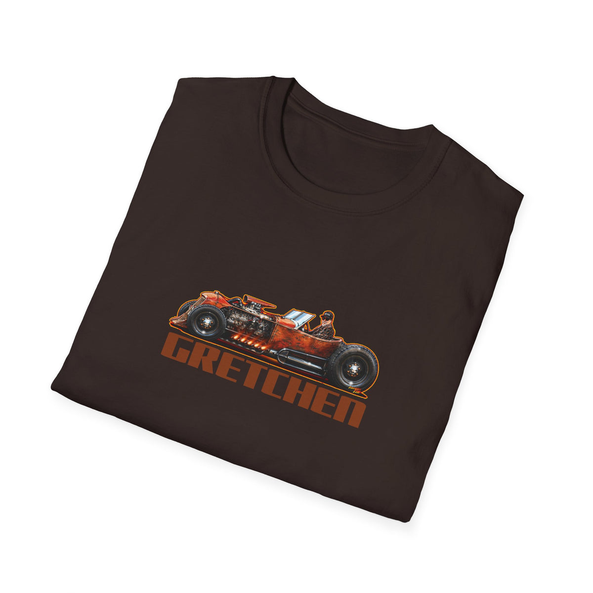 CUSTOM RAT ROD Hot Rod Gretchen Collectible Fireball Art TeeShirt