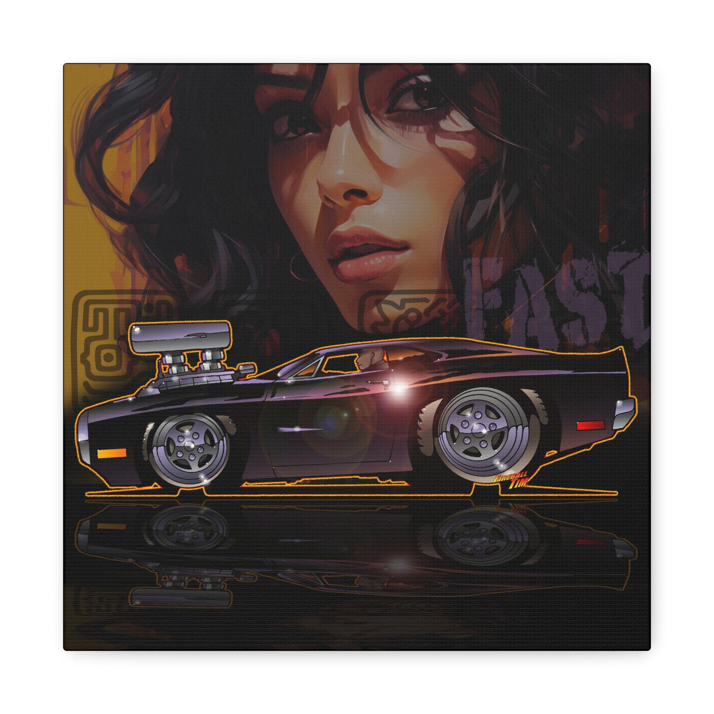 FAST & FURIOUS 1970 Dodge Charger R/T Canvas Wall MASTERPRINT 2 Sizes