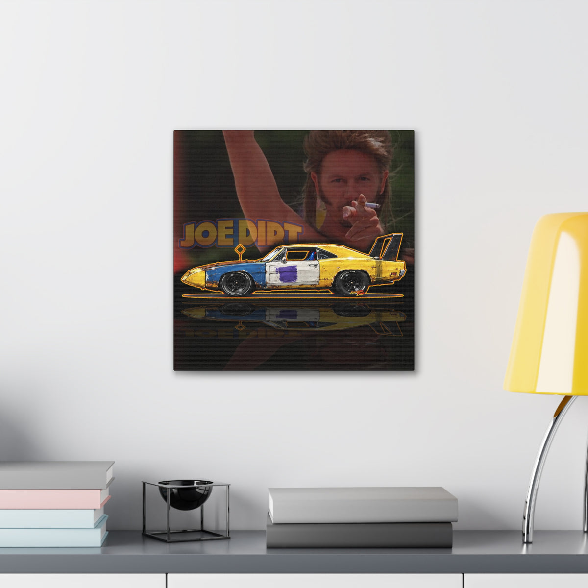 CHEVY NOVA WAGON 1965 Collectible Fireball Art Canvas Stretched Print