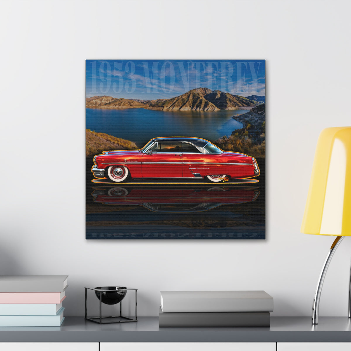 MERCURY MONTEREY 1953 Collectible Fireball Art Canvas Stretched Print