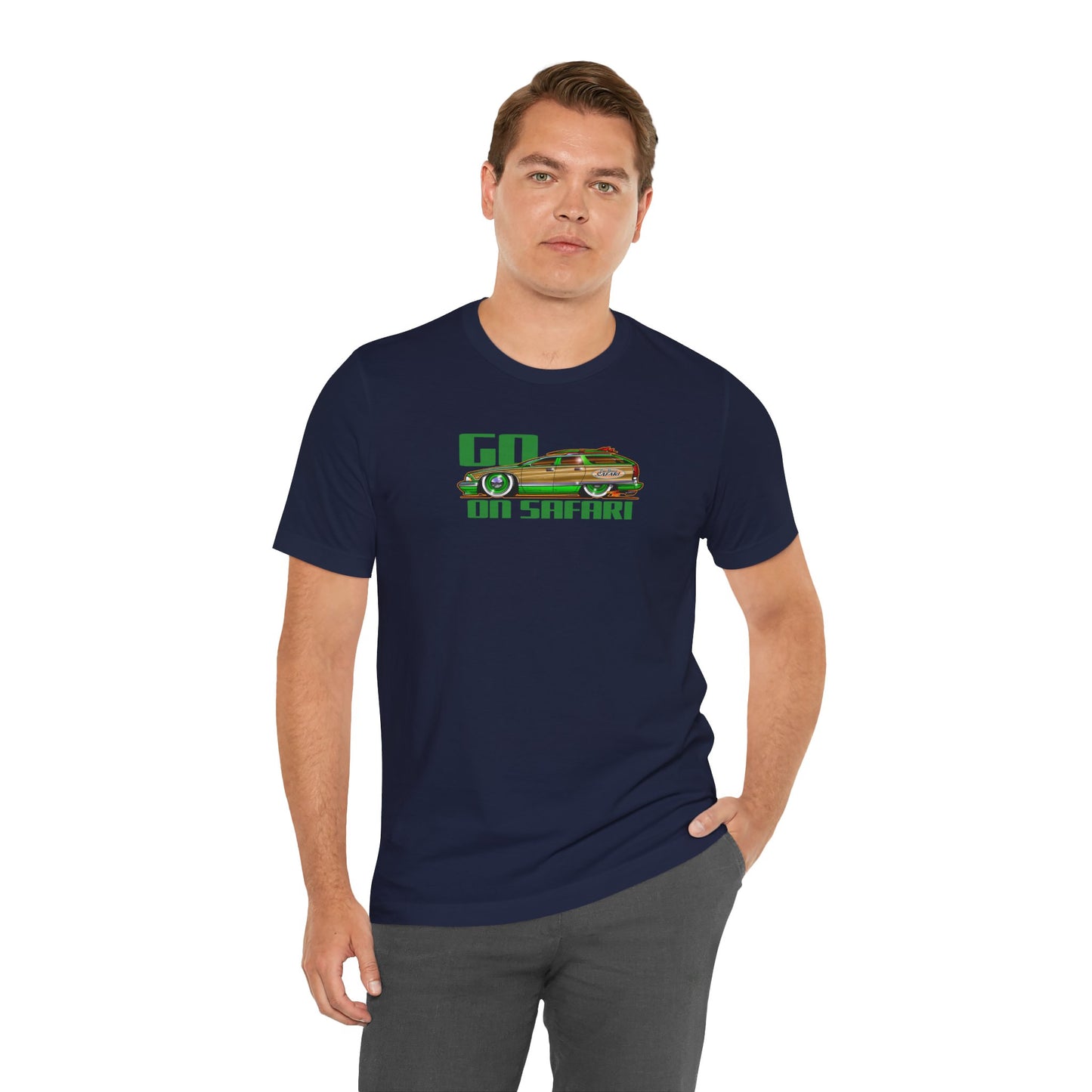BUICK ROADMASTER Station Wagon Safari Custom Car Art Short Sleeve Tee - Colors