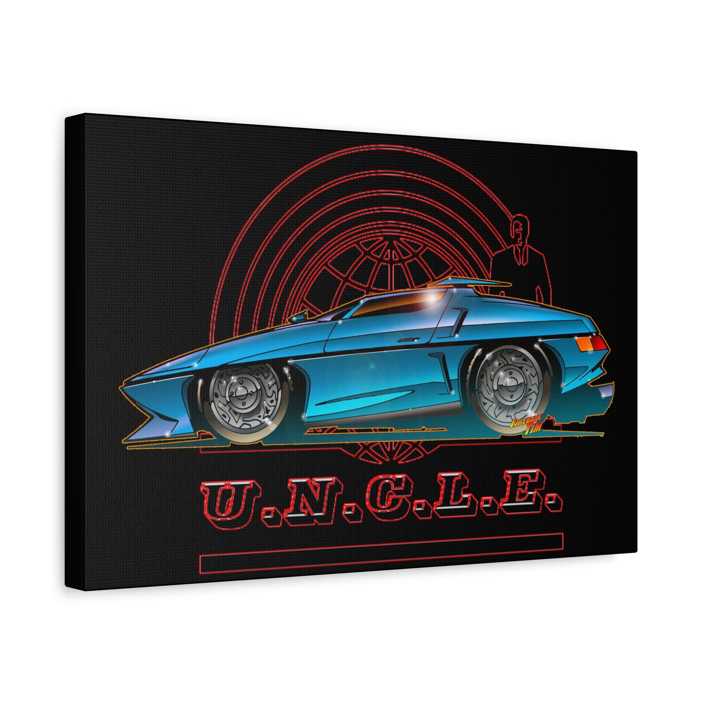 THE MAN FROM U.N.C.L.E. Piranha TV Car Fireball Canvas Art Print