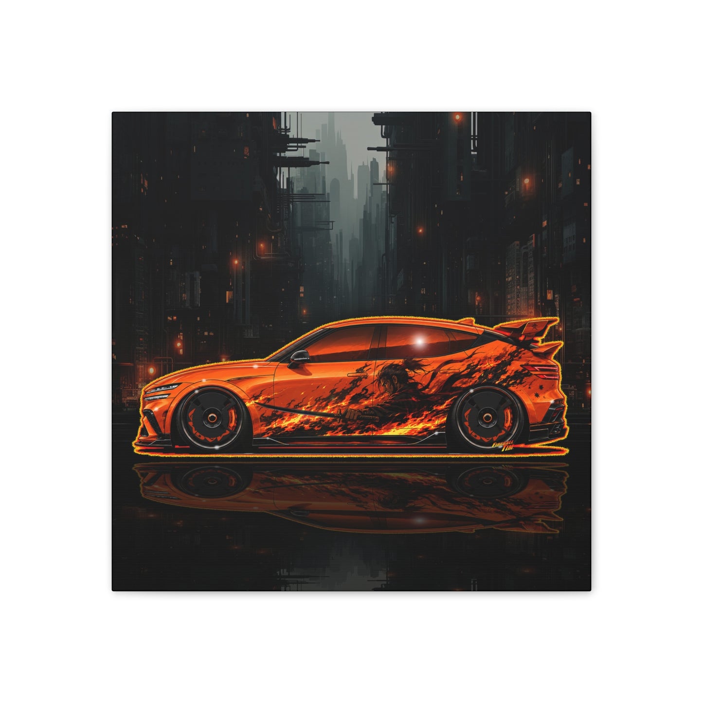 GENESIS MAGMA 2027 Custom Collectible Fireball Art Canvas Stretched Print