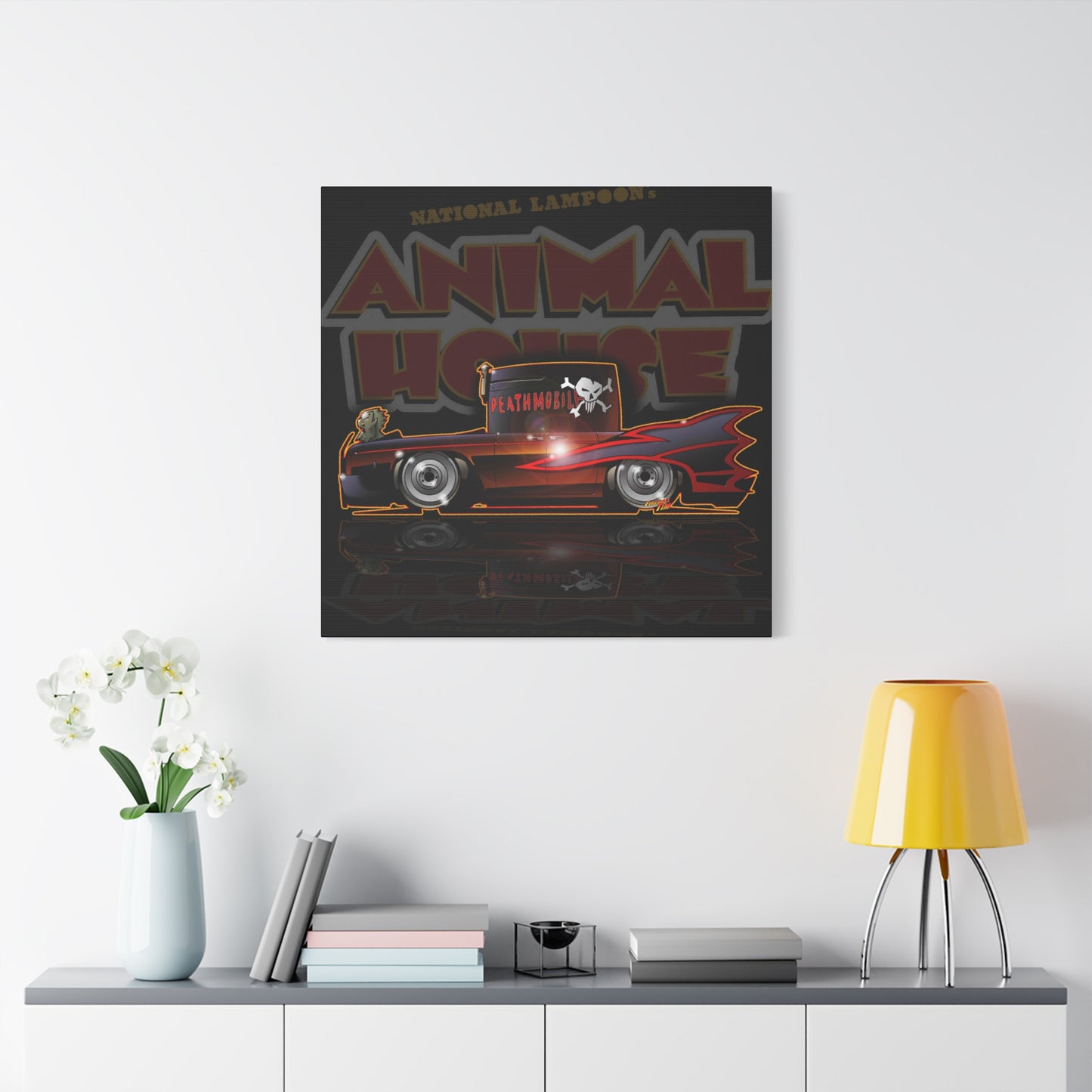 ANIMAL HOUSE DEATHMOBILE Fireball Art Canvas Wall Print