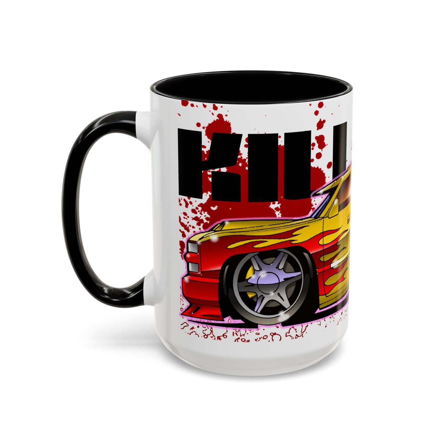 KILL BILL PUSSY WAGON Chevy Pickup Truck Fireball Art Coffee Mug - 2 Sizes
