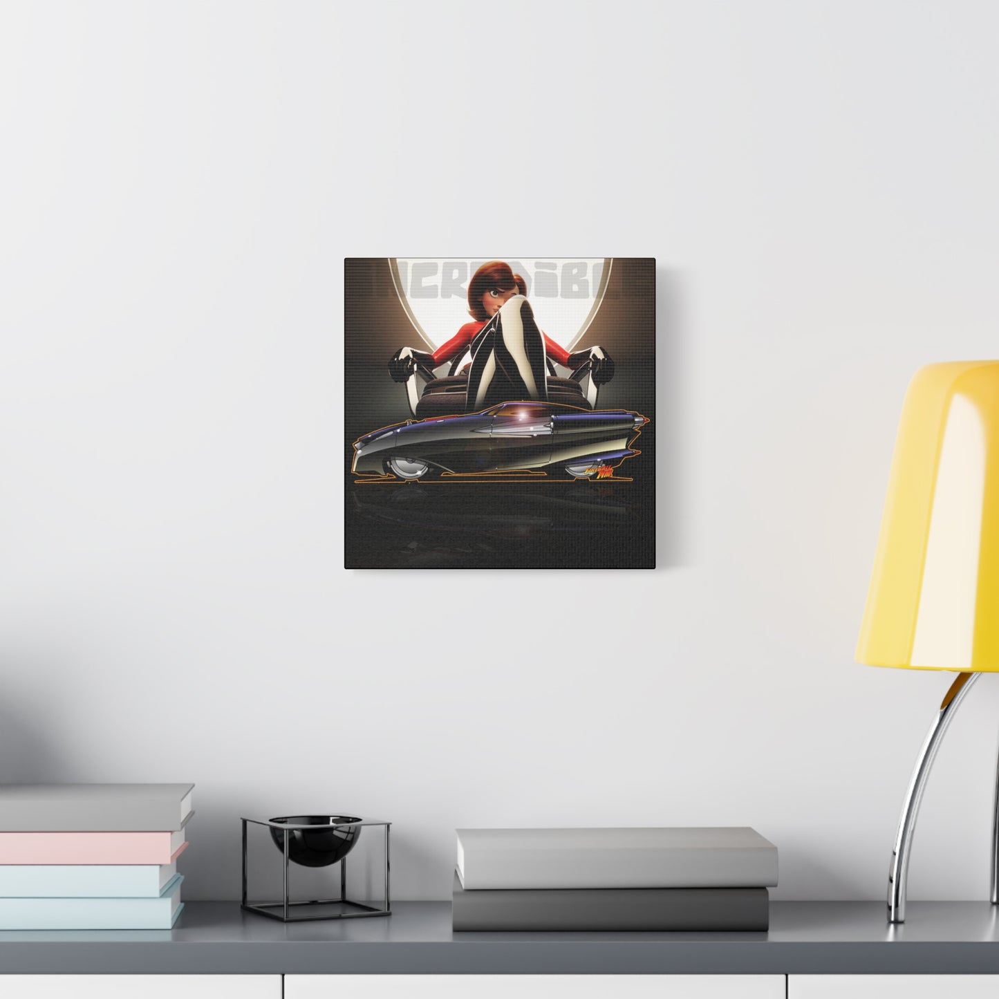 PIXAR INCREDIBLES Incredicar Canvas Art Wall Print - 12x12