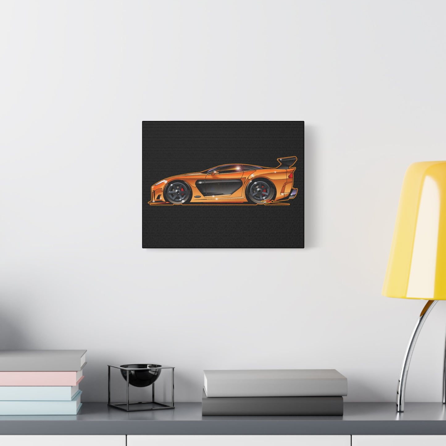 FAST AND FURIOUS MAZDA RX-7 Fireball Art Collectible Canvas Print - 11x14