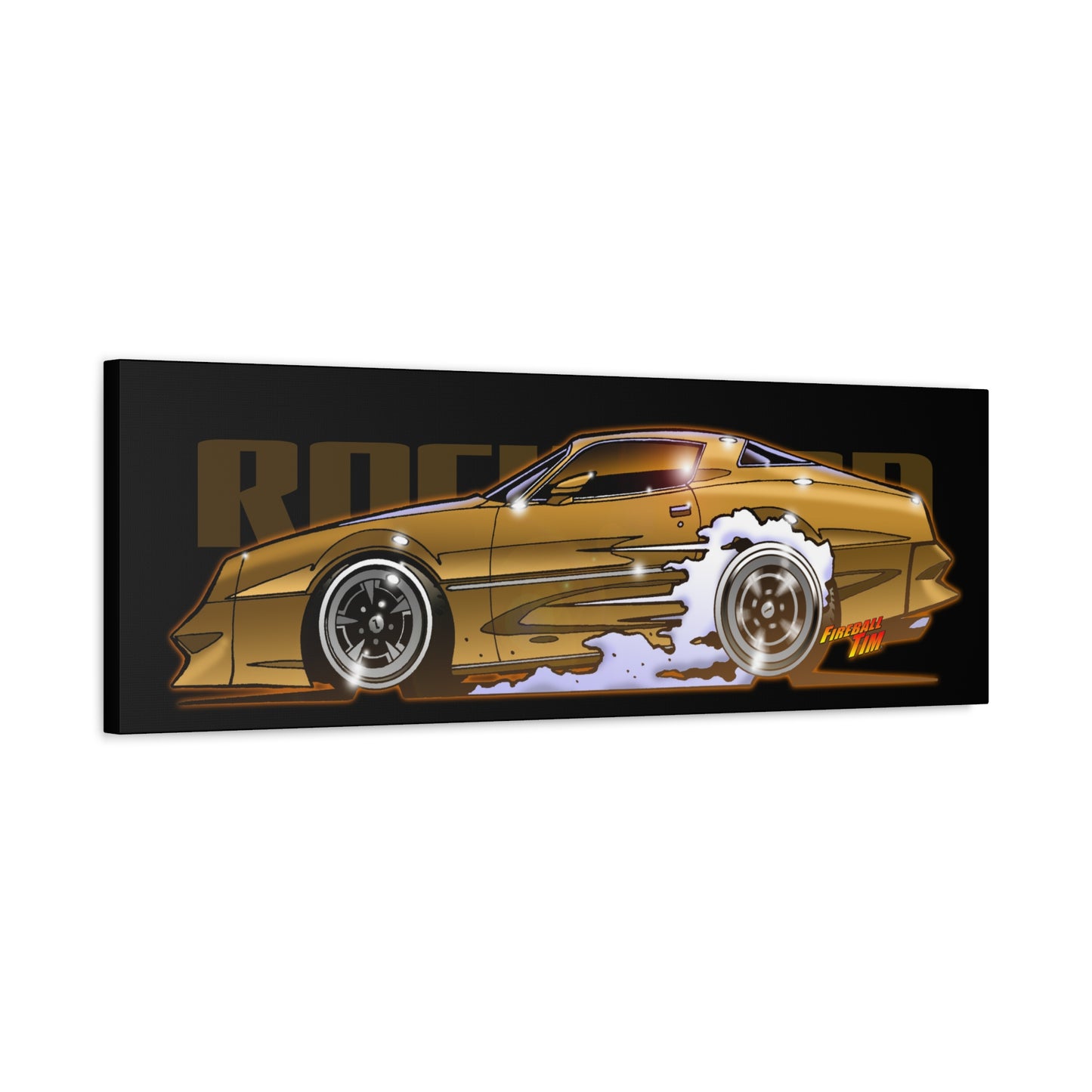 ROCKFORD FILES Pontiac Firebird Fireball Art Canvas Wall Print