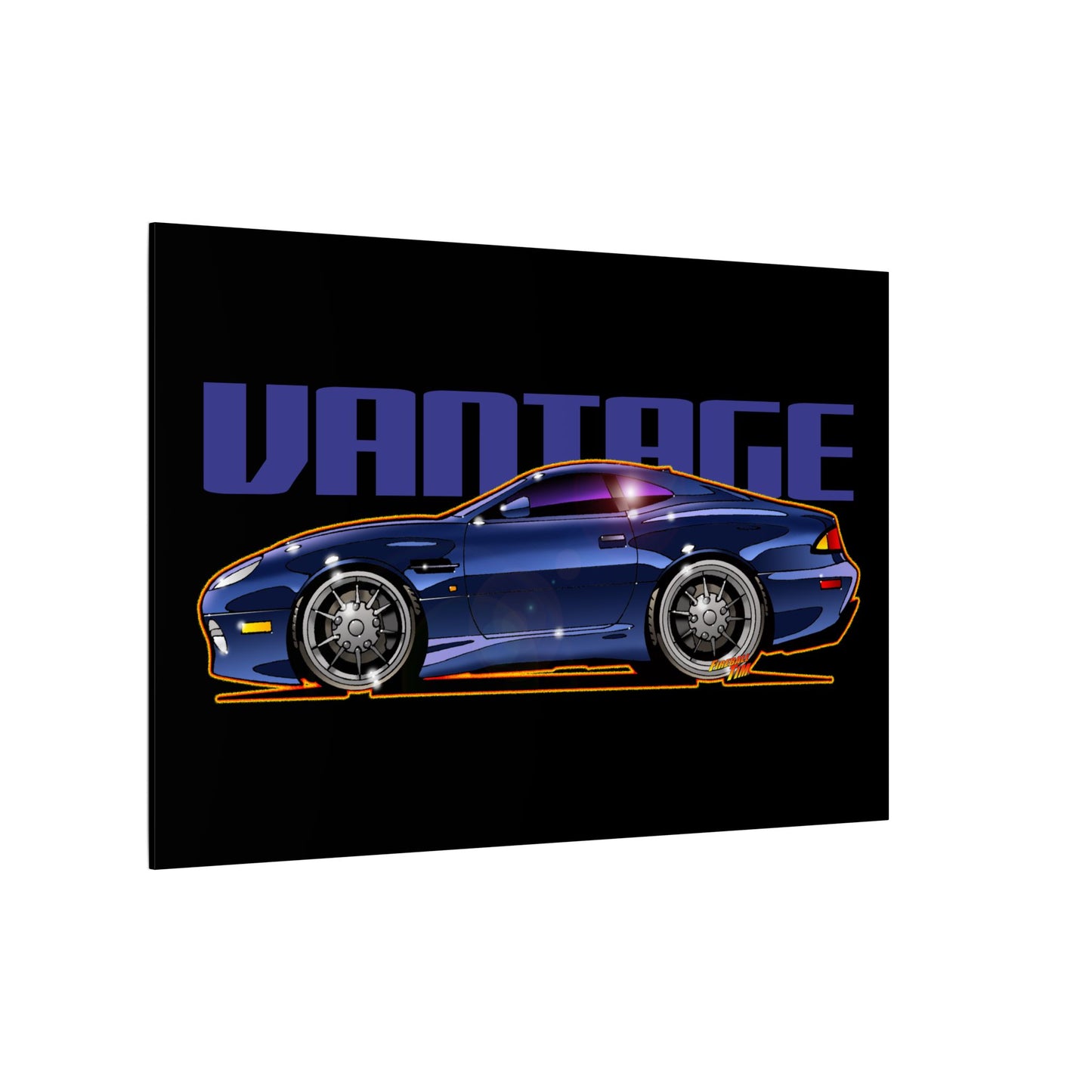 ASTON MARTIN VANTAGE 2001 Fireball Art Canvas Print
