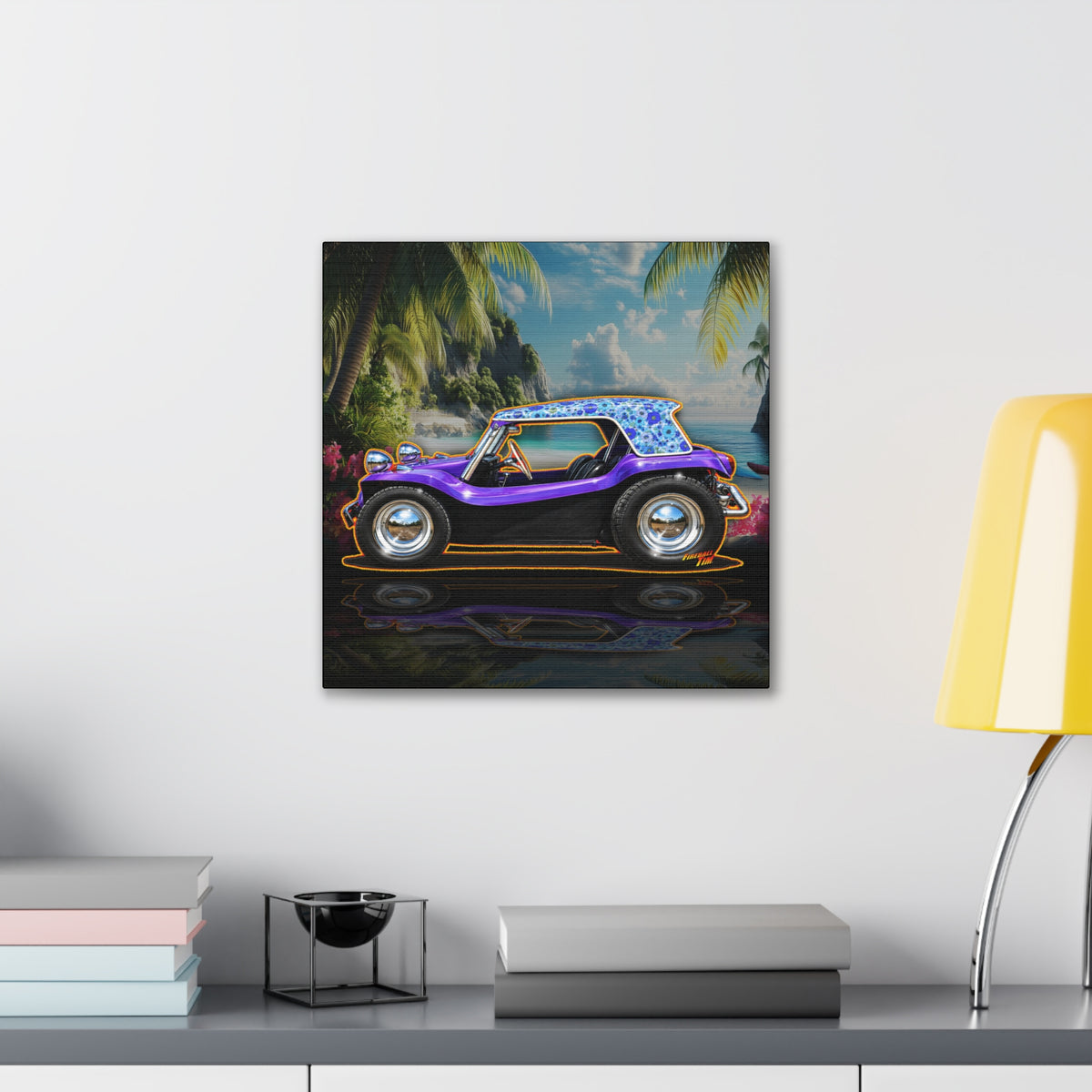 DUNE BUGGY BOYSENBERRY Collectible Fireball Art Canvas Stretched Print