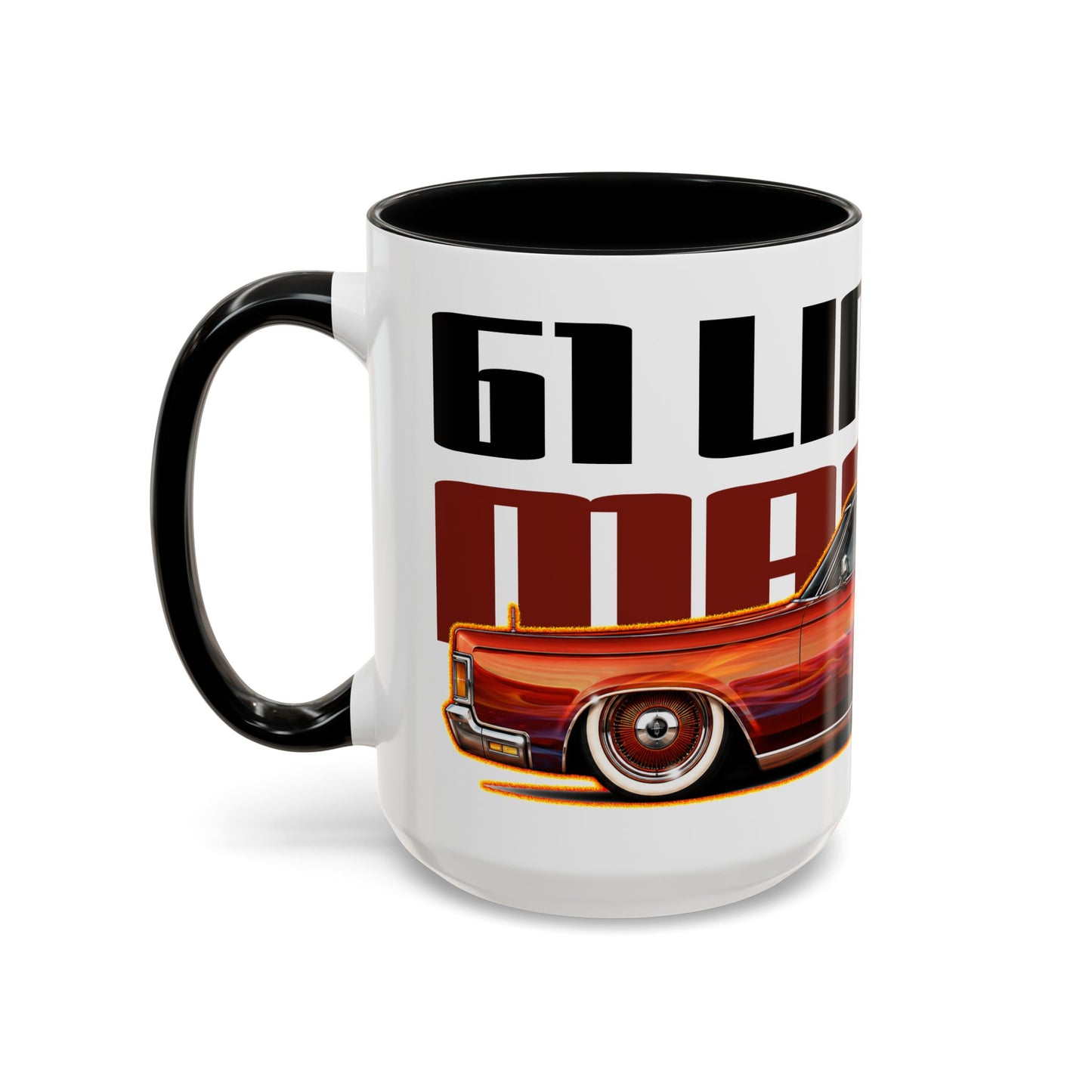 LINCOLN CONTINENTAL Mark III Custom 1961 Collectible Fireball Art Coffee Mug - 2 Sizes