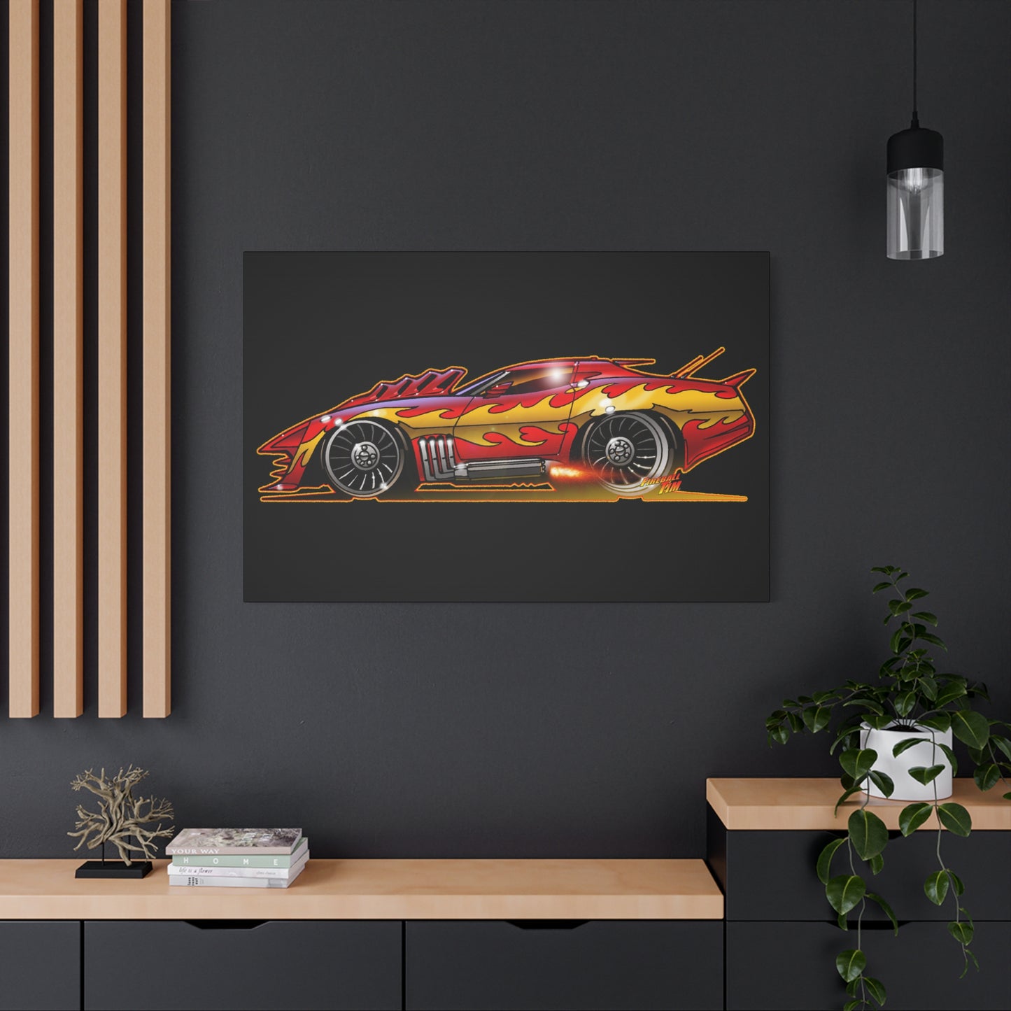 CORVETTE SUMMER Movie Car Fireball Art Canvas Print