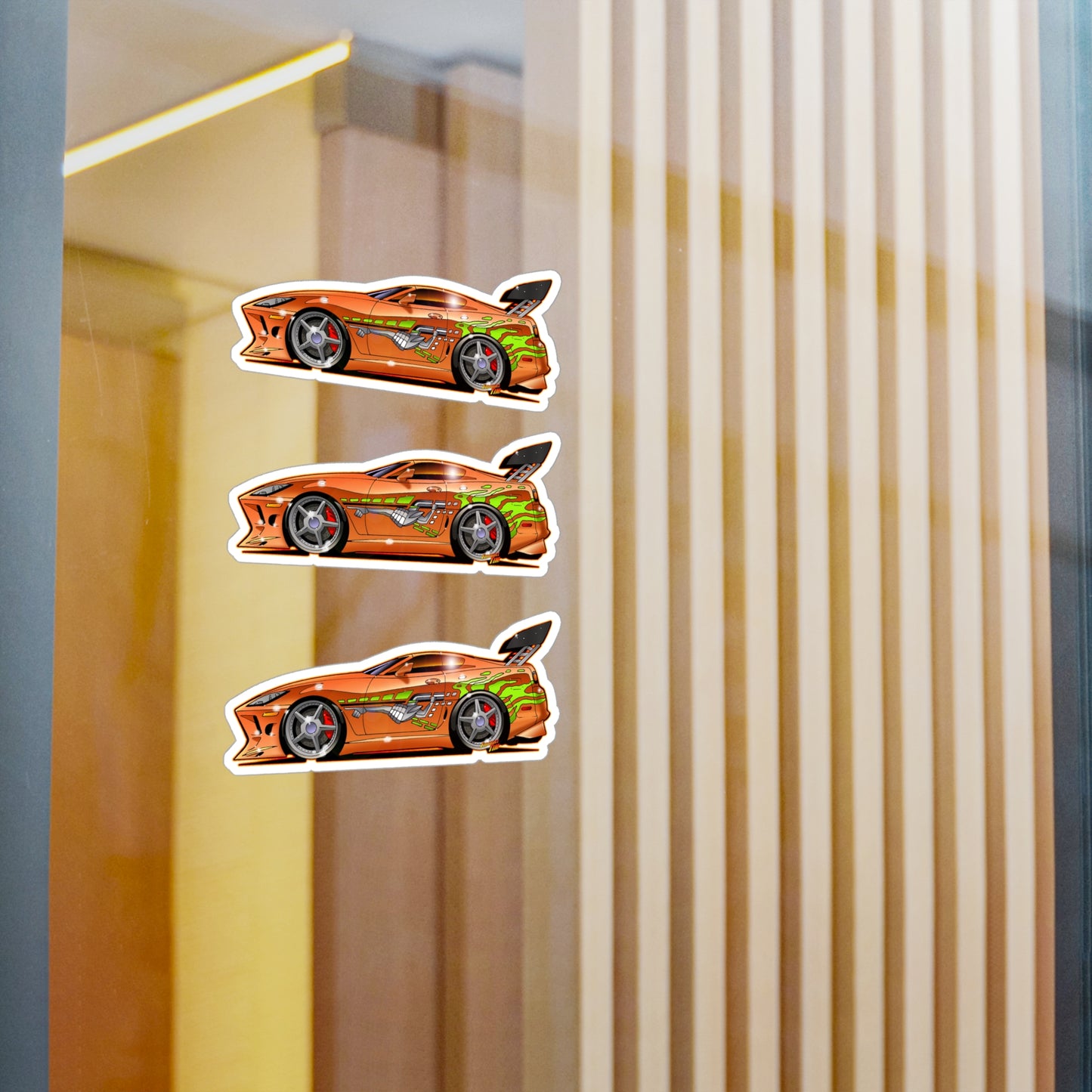 FAST & FURIOUS 1994 TOYOTA SUPRA MK IV Fireball Art Kiss-Cut Vinyl Decal Set