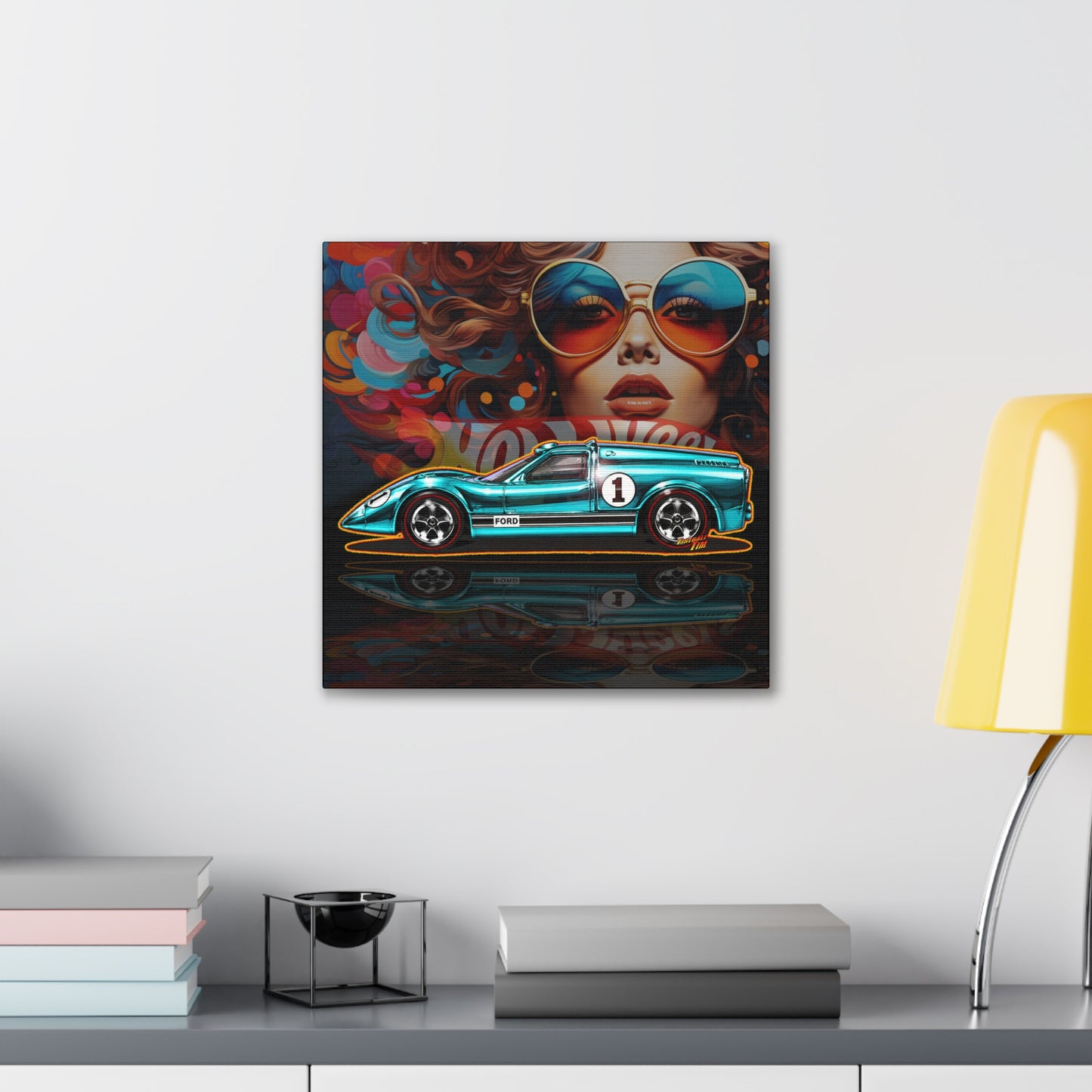 HOT WHEELS Sweet 16 JCAR Collectible Fireball Art Canvas Stretched Print