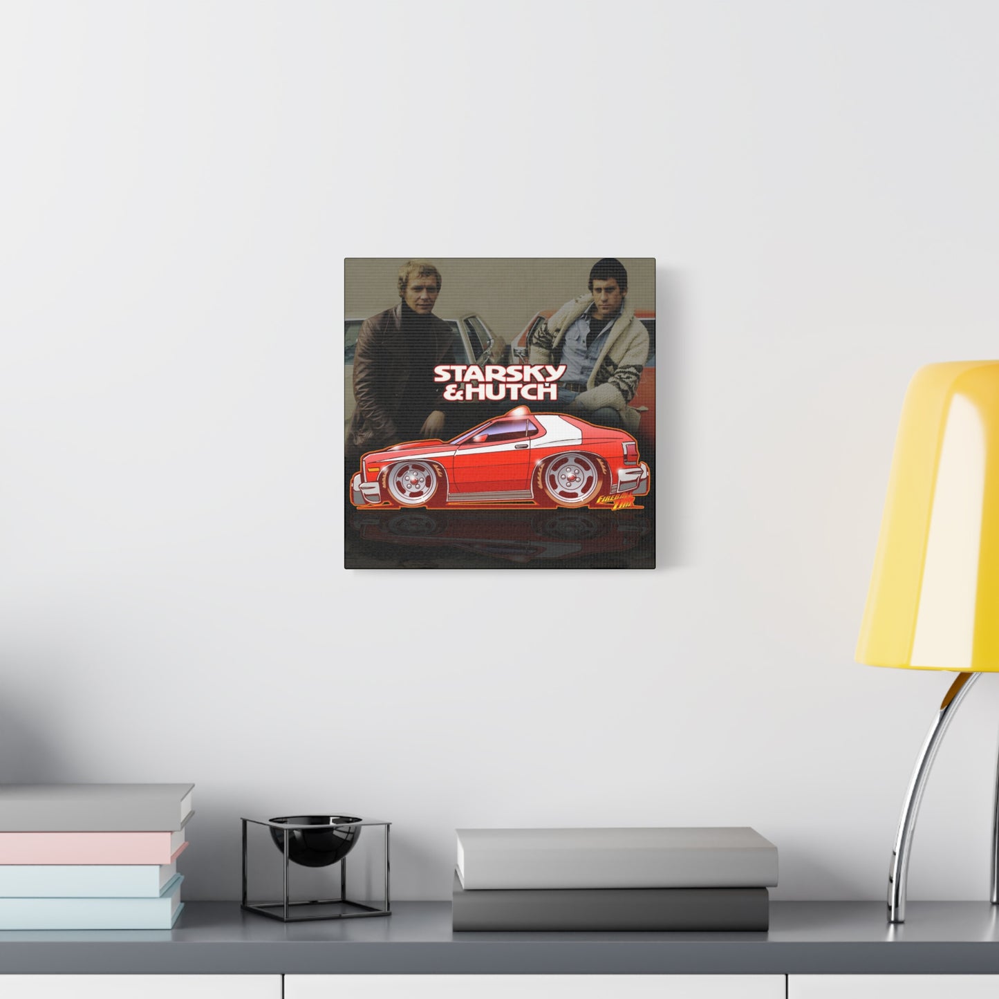 STARSKY AND HUTCH Fireball Art Canvas Wall Print