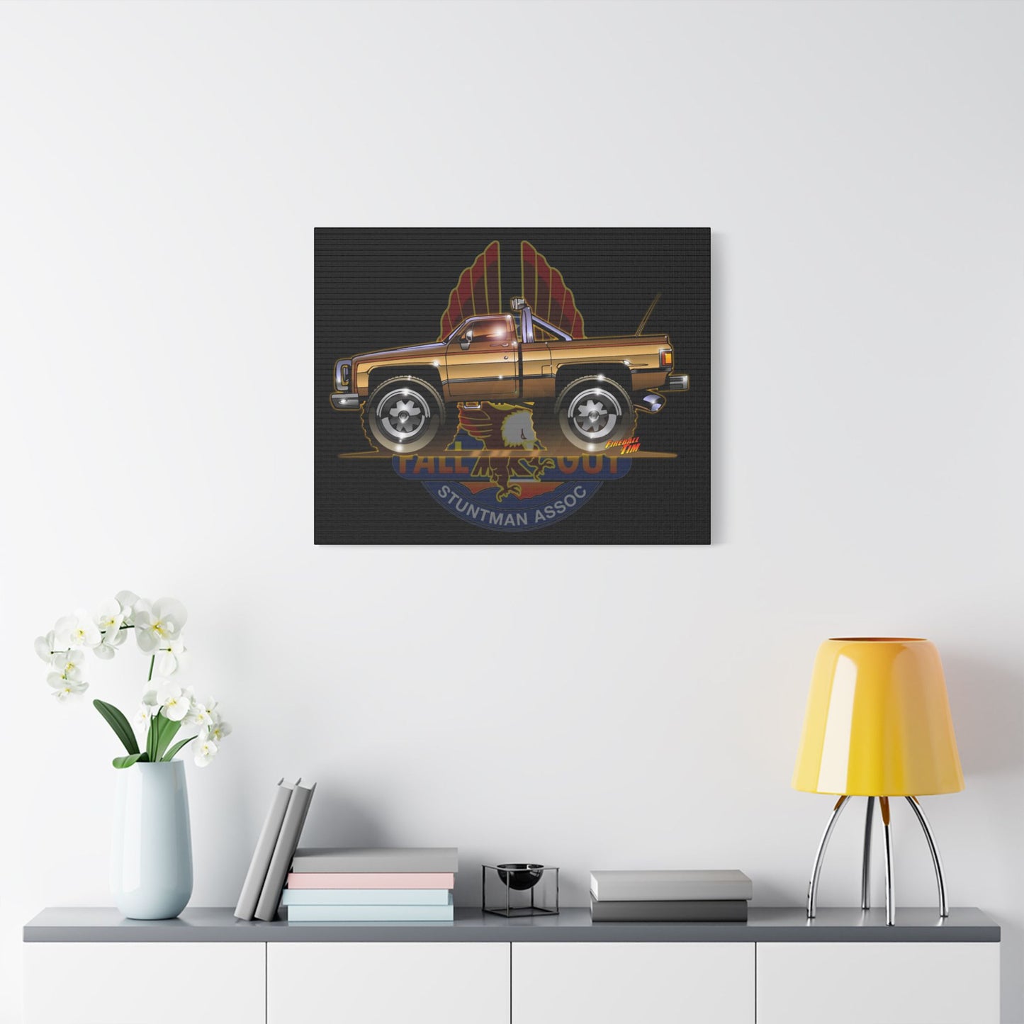 THE FALL GUY 1982 GMC K-2500 TV Show Truck Canvas Art Print - 11x14