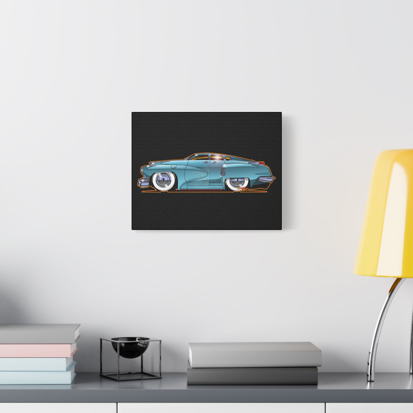TUCKER TORPEDO 48 Collectible Fireball Art Canvas Print