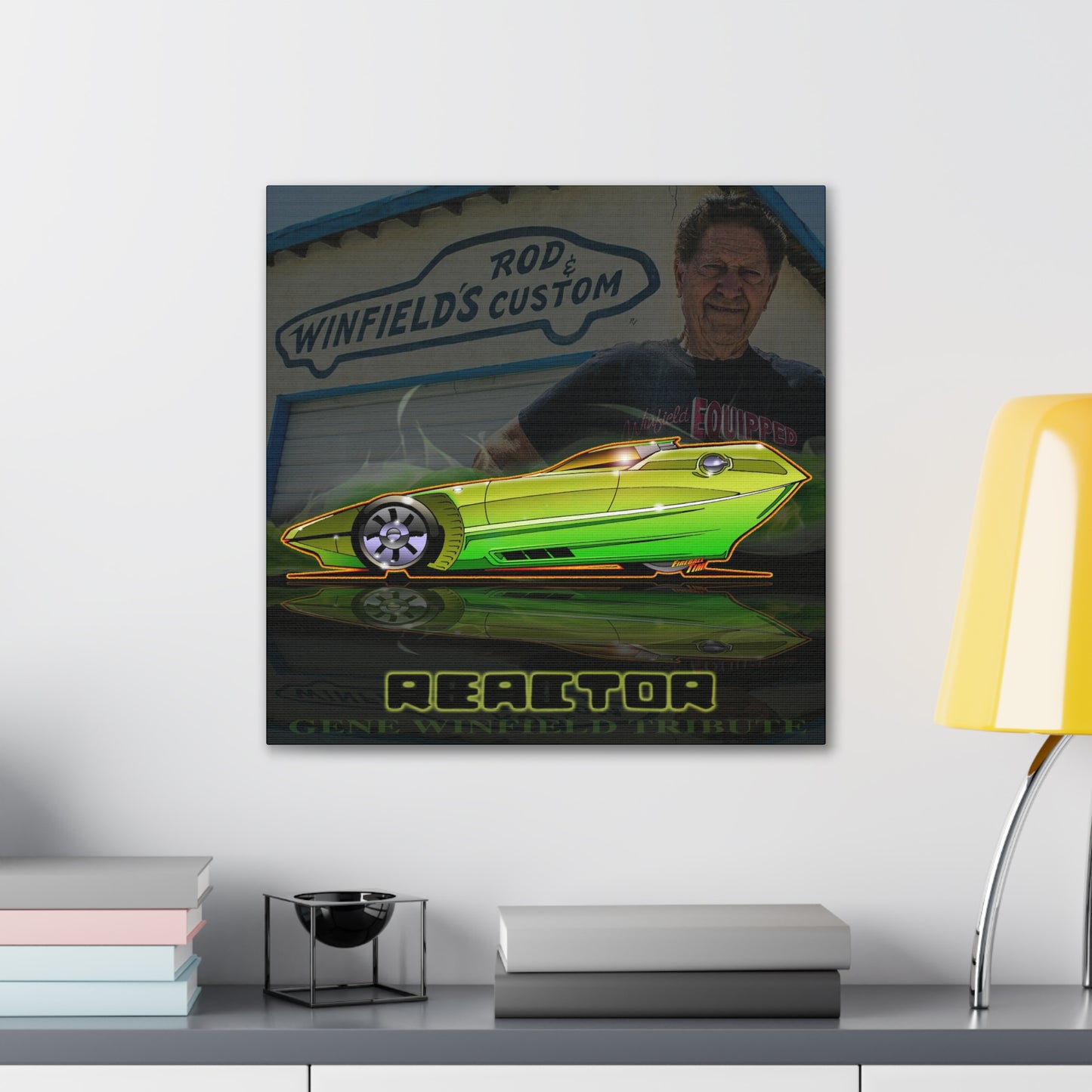 REACTOR KUSTOM Gene Winfield Tribute Canvas Art Print - 2 Sizes