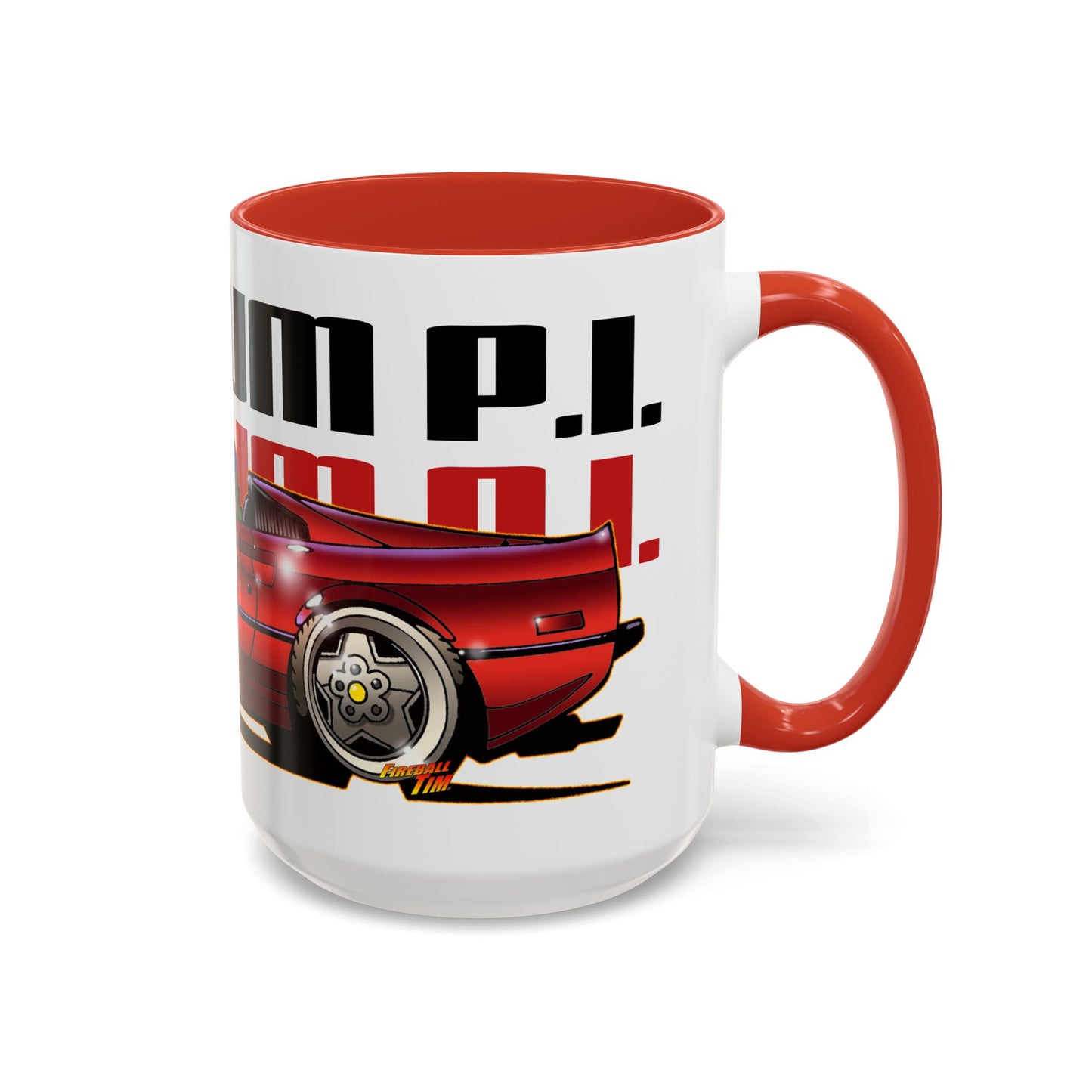 MAGNUM PI FERRARI 308 GTS Fireball Art Coffee Mug - 2 Colors