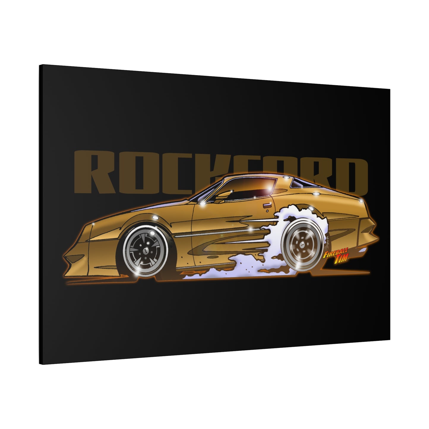 ROCKFORD FILES Pontiac Firebird Fireball Art Canvas Wall Print