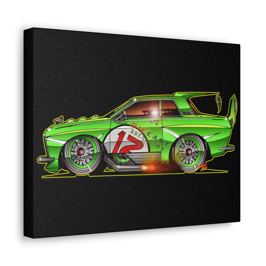 DIECAST BREAKDOWN Custom JDM 1969 Datsun 510 Canvas Gallery Art Print 11x14