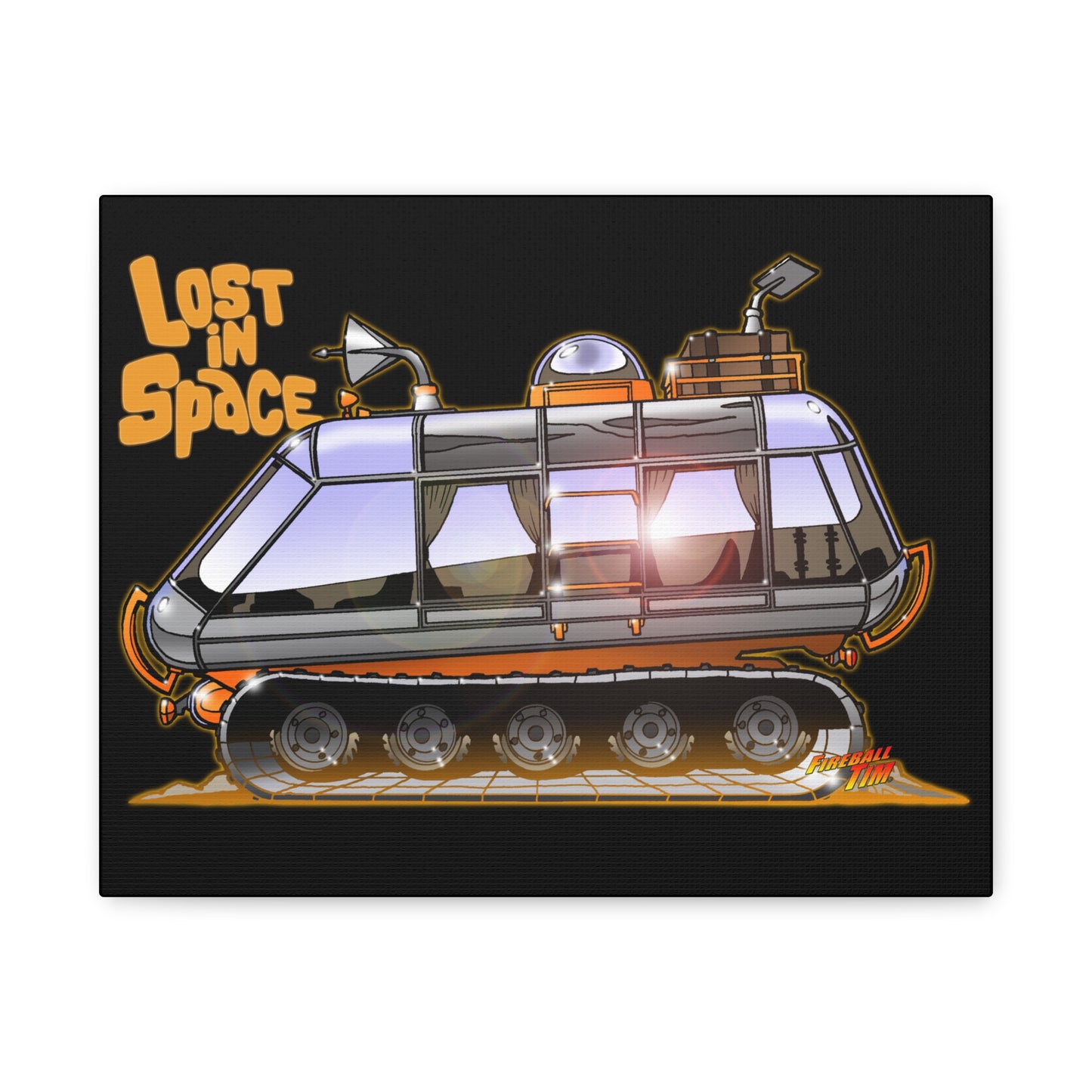 LOST in SPACE Classic TV Chariot Canva Art Wall Print