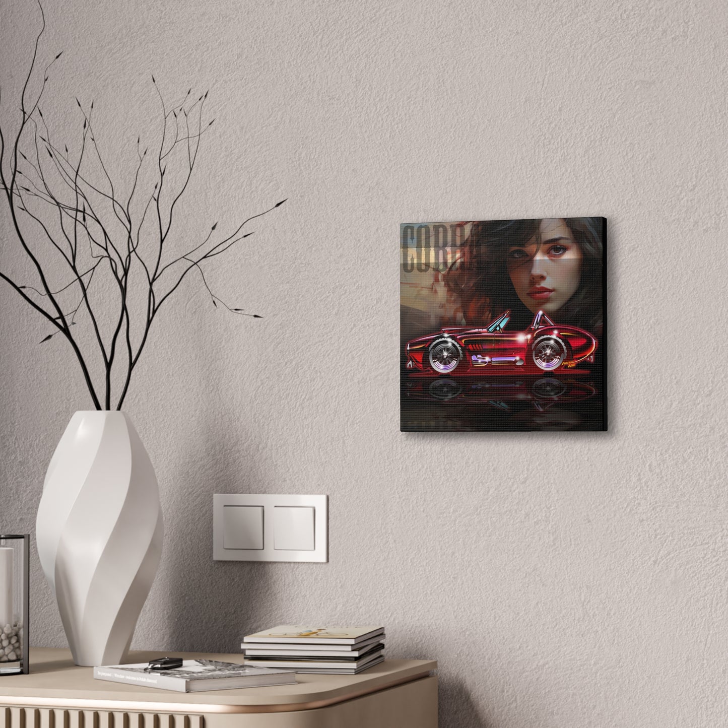 AC SHELBY COBRA Muscle Car Canvas Art Print - 2 Sizes