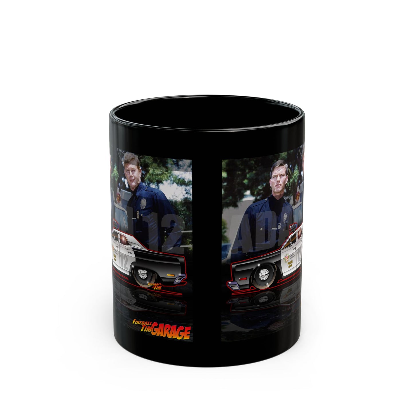 ADAM 12 TV Show 1967 PLYMOUTH BELVEDERE Police Car Collectors Coffee Mug - 11oz