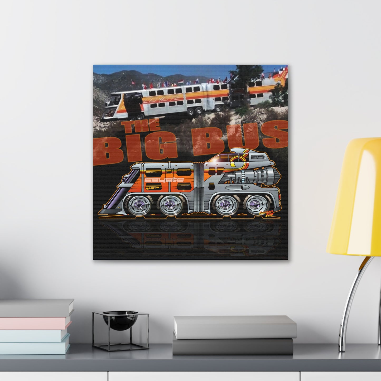 THE BIG BUS Coyote Movie Car Canvas Art Print - 2 Sizes