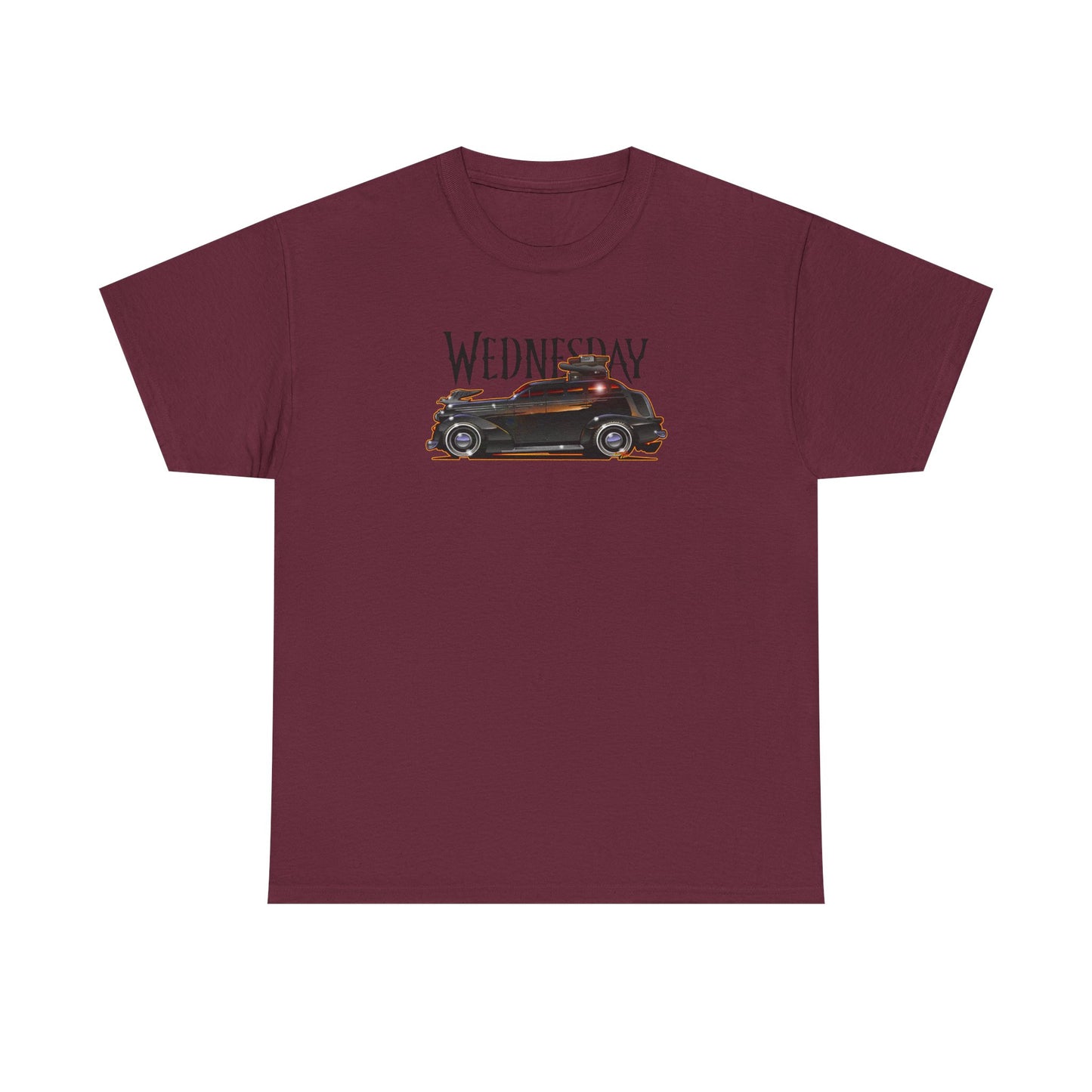 WEDNESDAY TV SHOW PONTIAC LIMO Heavy Cotton Tee Shirt - Multiple Colors